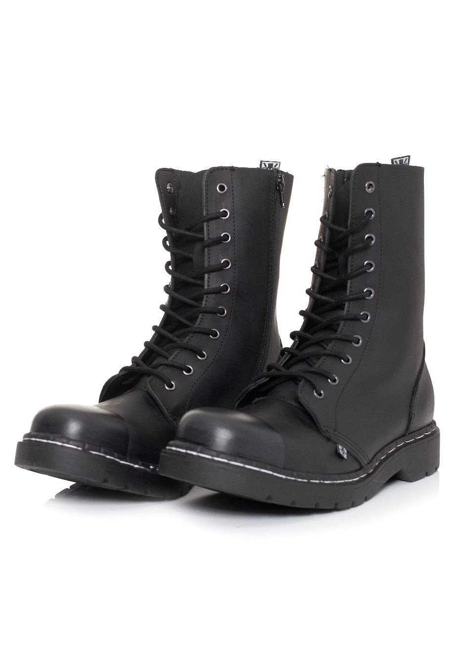 T.U.K. - 10 Eye Boot Steel Toe Black Matt - Shoes | Men-Image