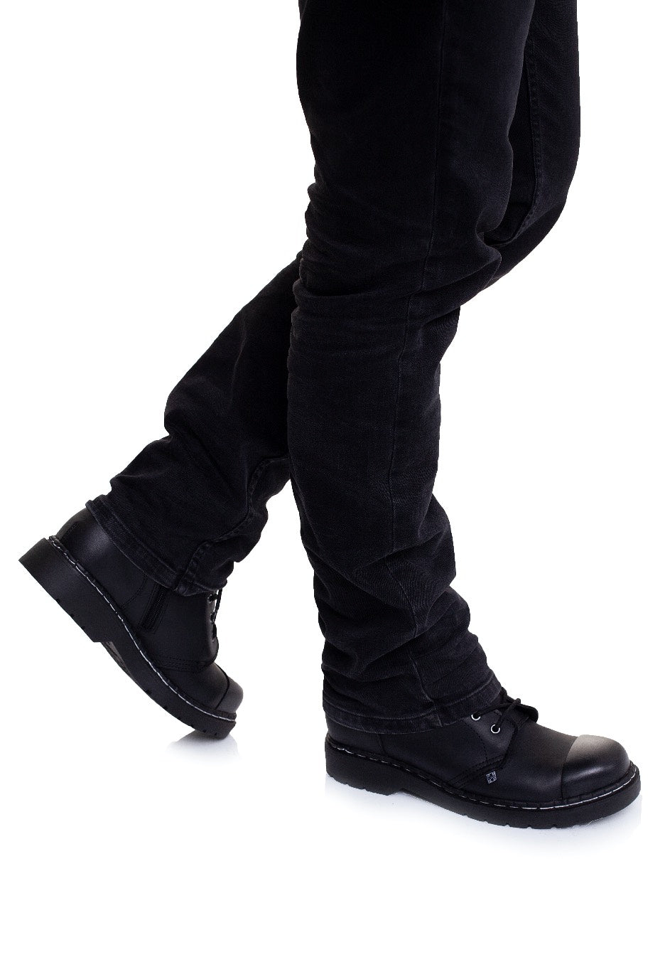 T.U.K. - 10 Eye Boot Steel Toe Black Matt - Shoes | Men-Image