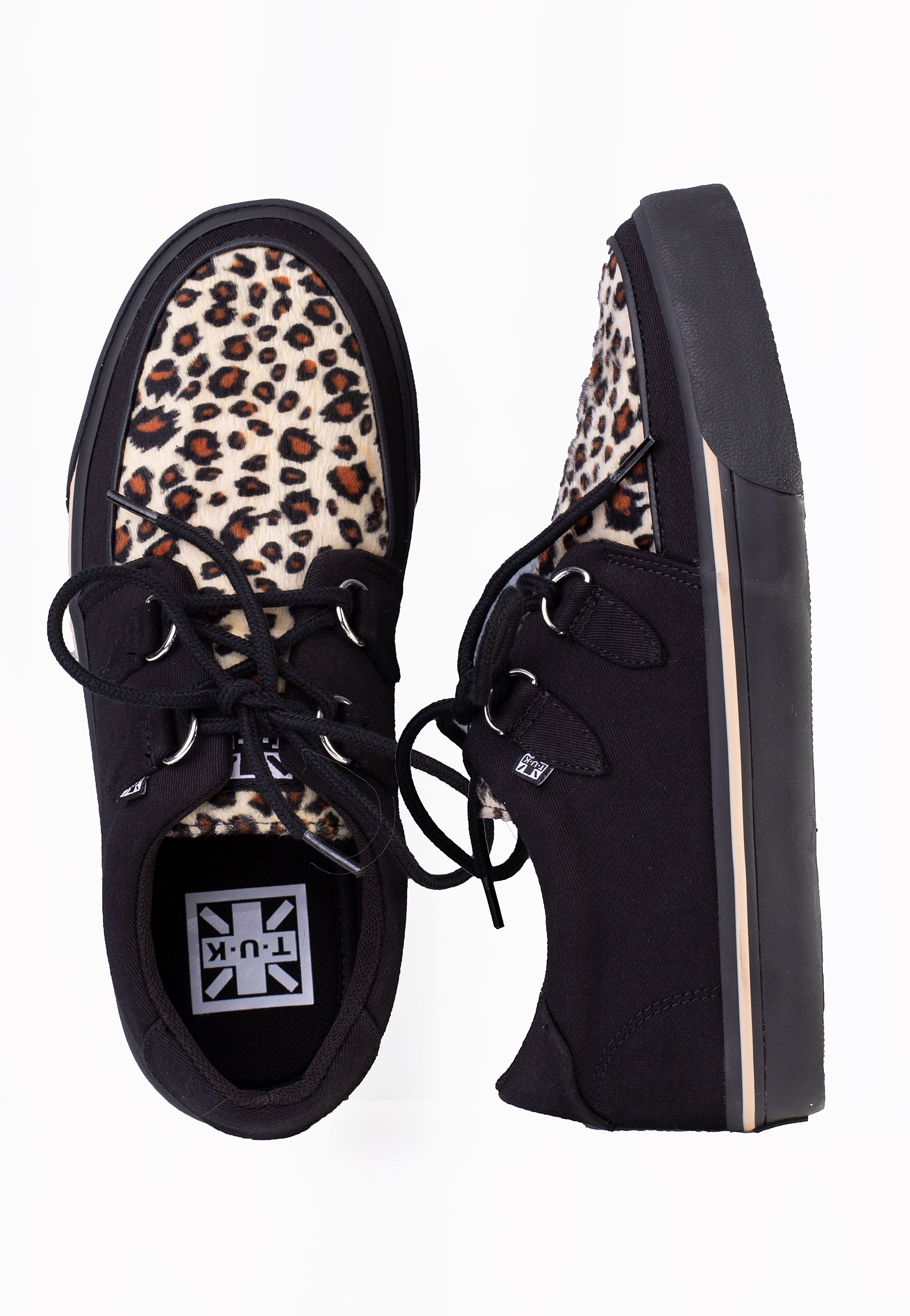 T.U.K. - Creeper Black Leopard/Canvas Upper - Girl Shoes | Women-Image