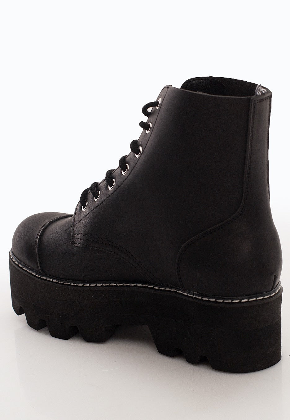 T.U.K. - Dino Lug 7 Eye Boot Black - Girl Shoes | Women-Image