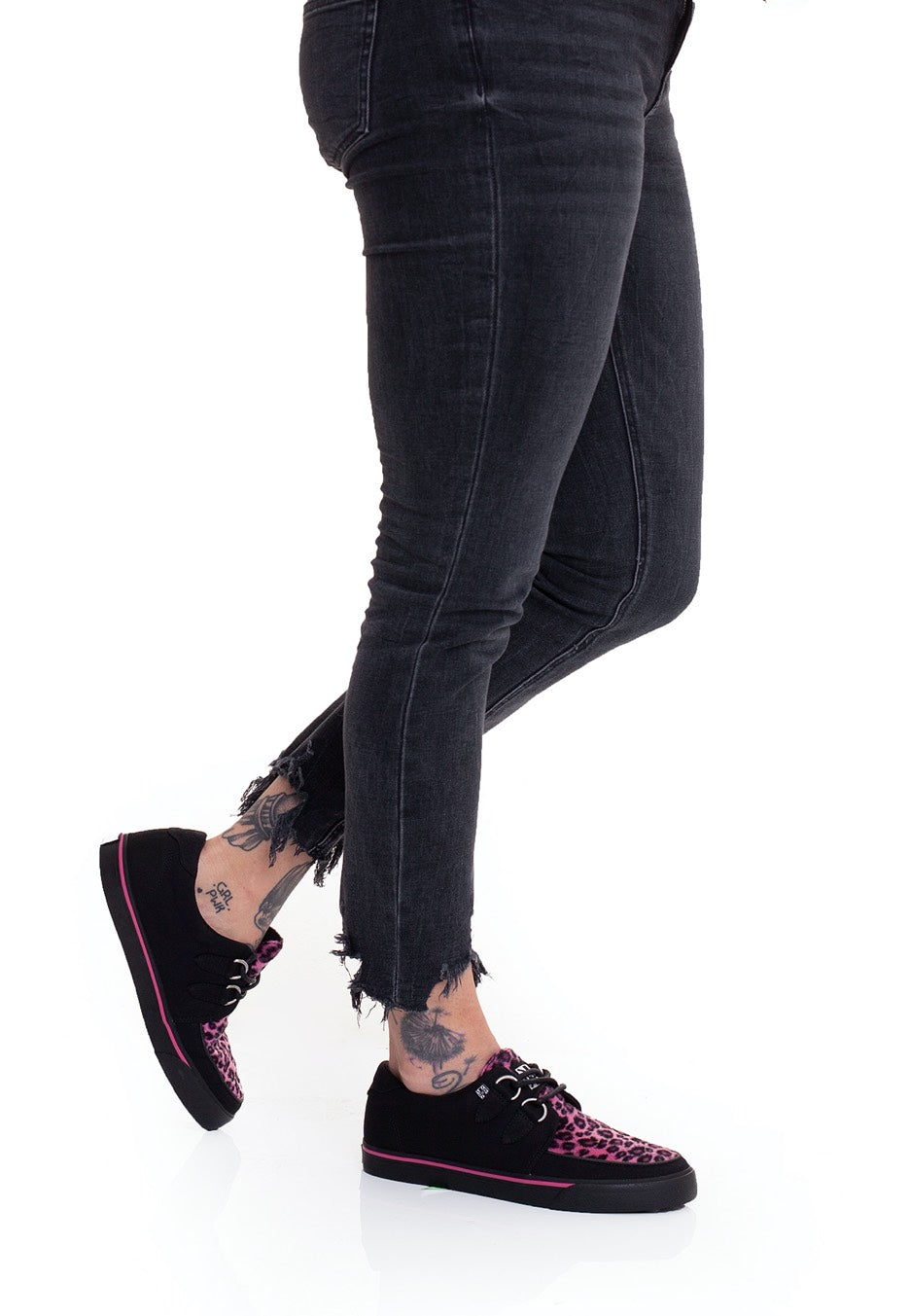 T.U.K. - VLK Creeper Sneaker Pink Leopard Vamp - Girl Shoes | Women-Image