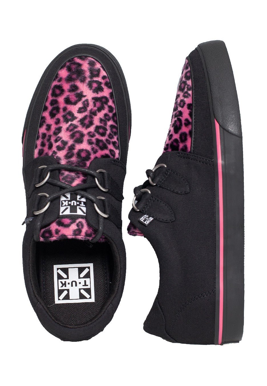 T.U.K. - VLK Creeper Sneaker Pink Leopard Vamp - Girl Shoes | Women-Image