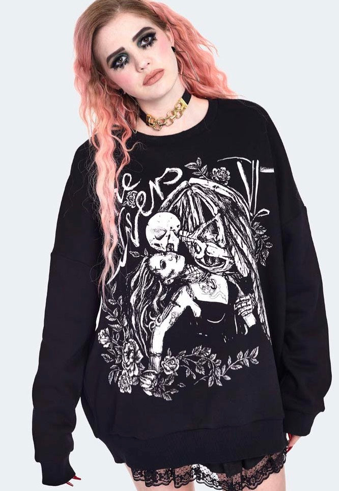 Jawbreaker - Tarot Printed Oversized Black - Sweater | Women-Image