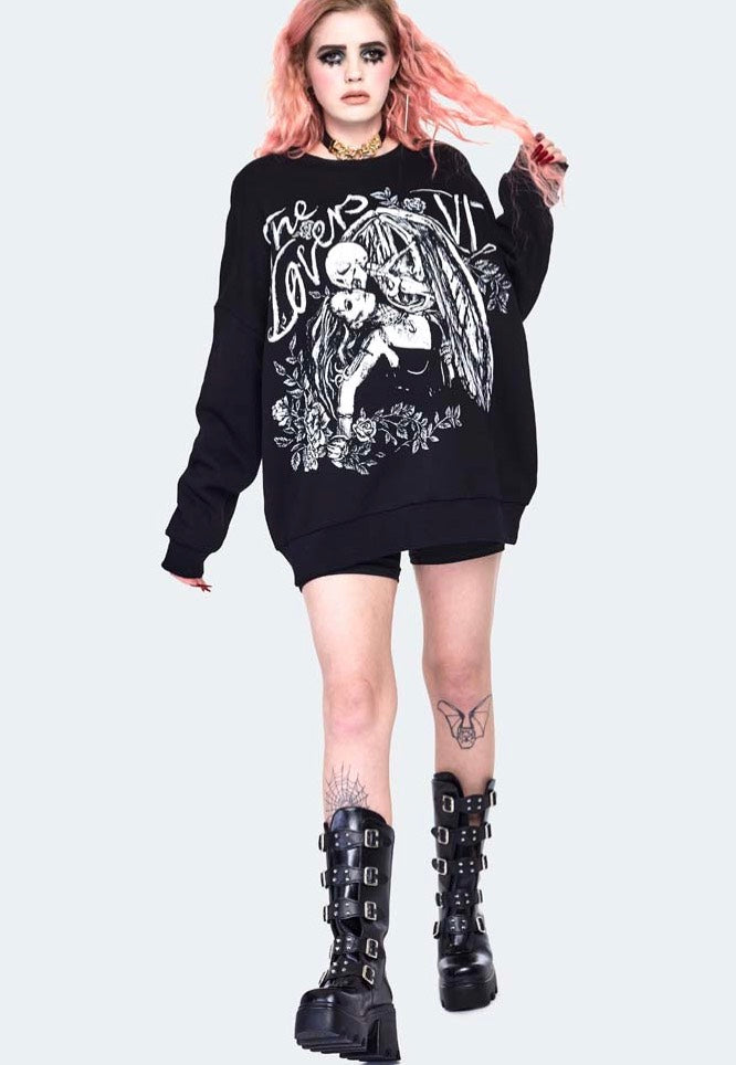 Jawbreaker - Tarot Printed Oversized Black - Sweater | Women-Image