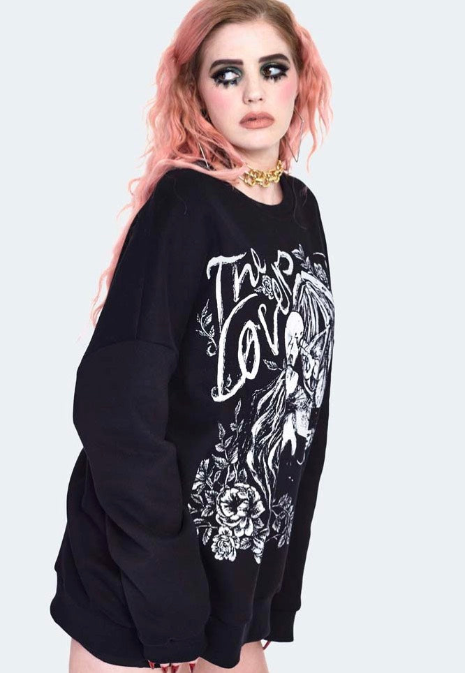 Jawbreaker - Tarot Printed Oversized Black - Sweater | Women-Image