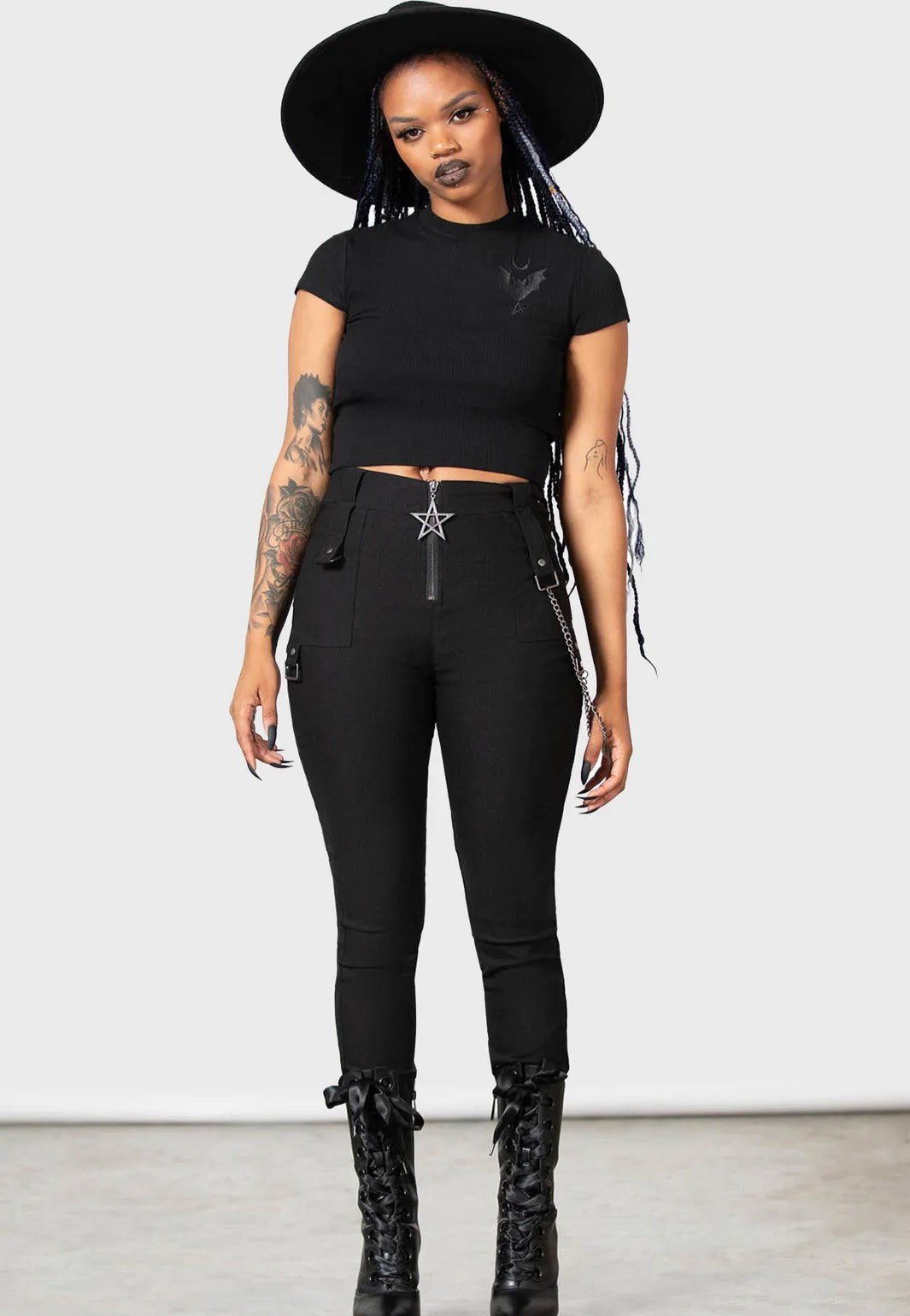 Killstar - Tartanarchist Black - Pants | Women-Image