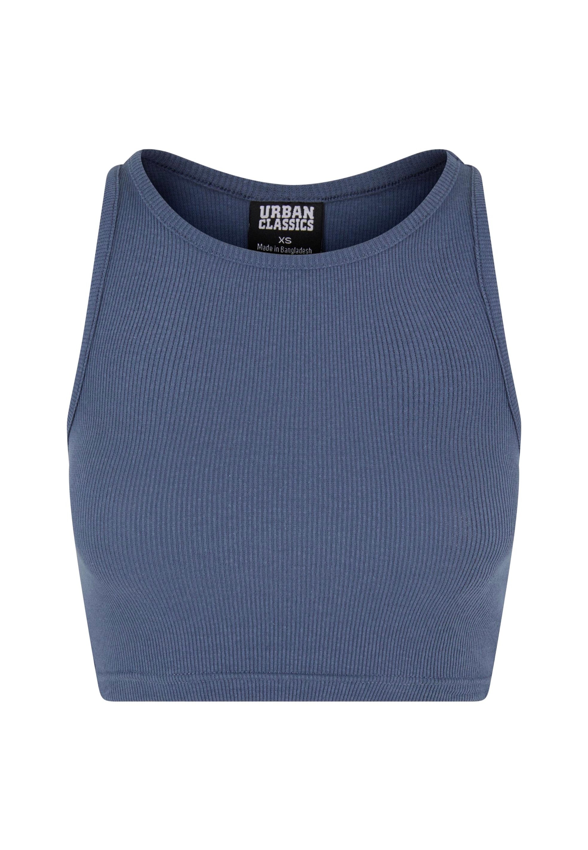 Urban Classics - Ladies Cropped Rib Vintageblue - Top | Women-Image