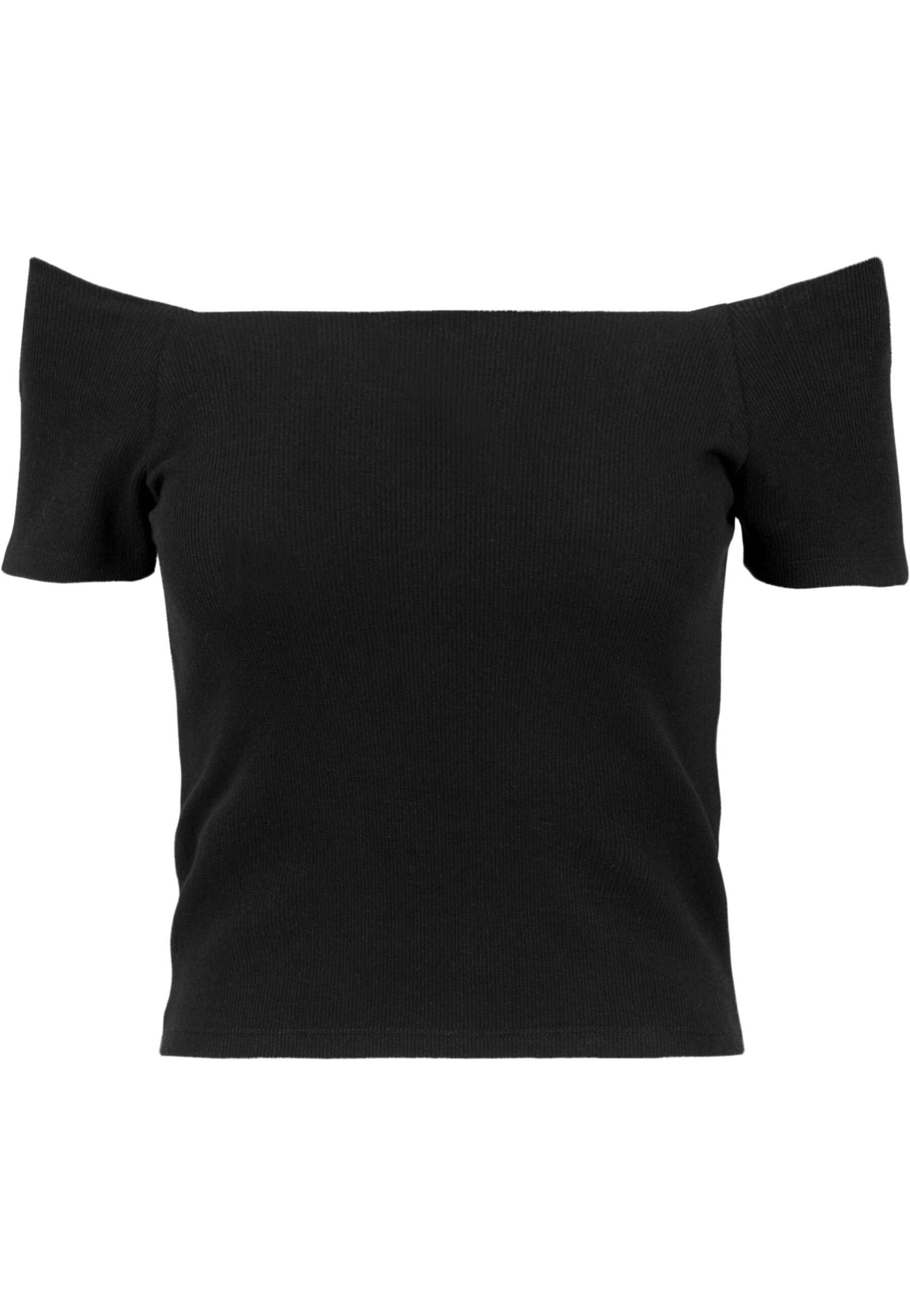 Urban Classics - Ladies Off Shoulder Rib Black - T-Shirt | Women-Image