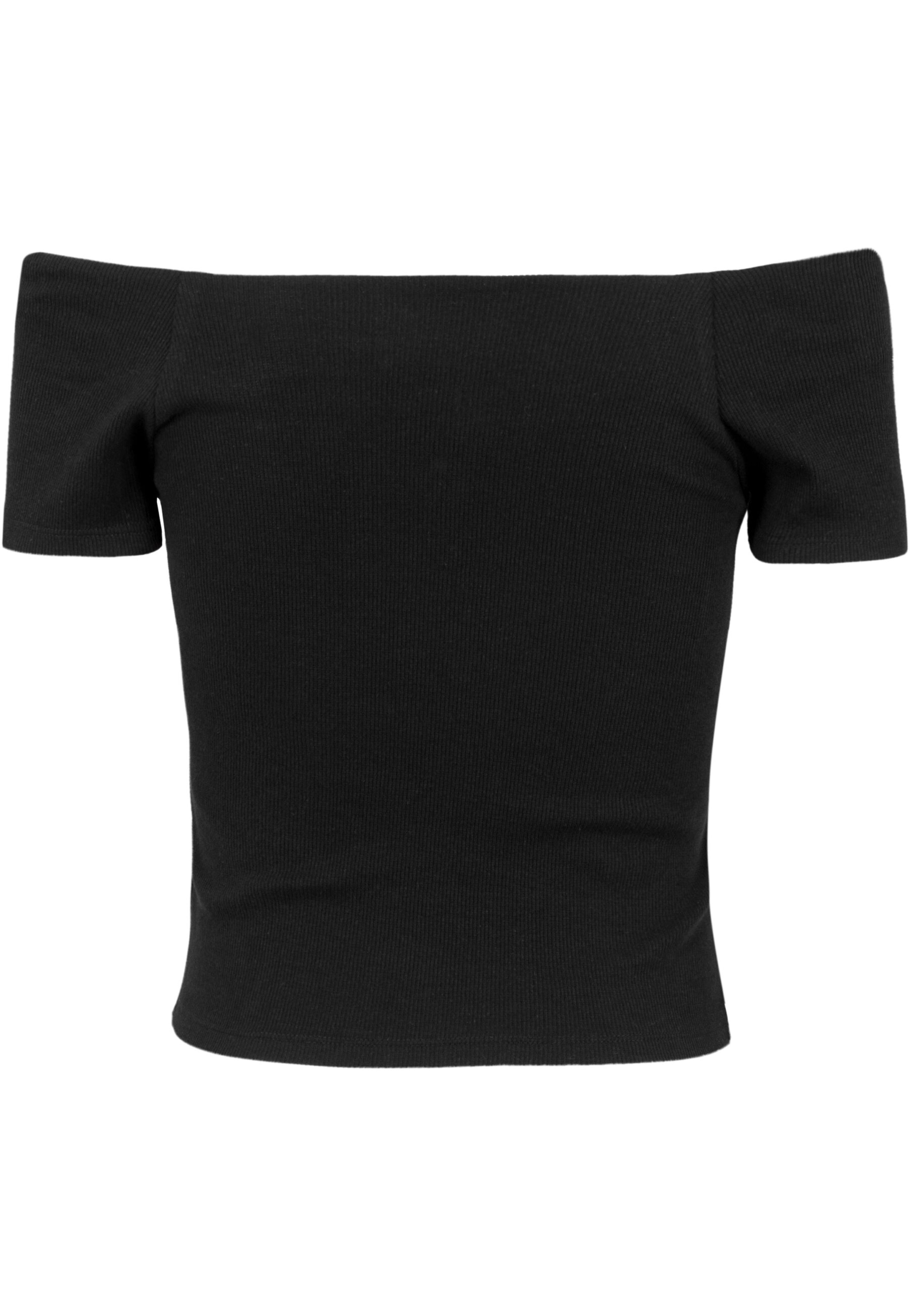 Urban Classics - Ladies Off Shoulder Rib Black - T-Shirt | Women-Image