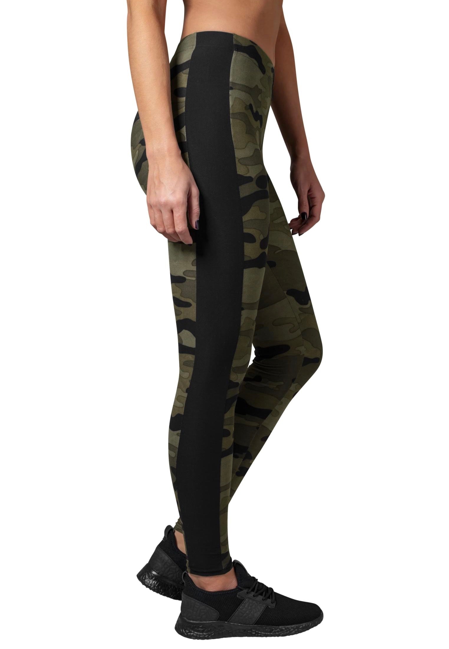 Urban Classics - Ladies Stripe Woodcamo/Black - Leggings | Women-Image