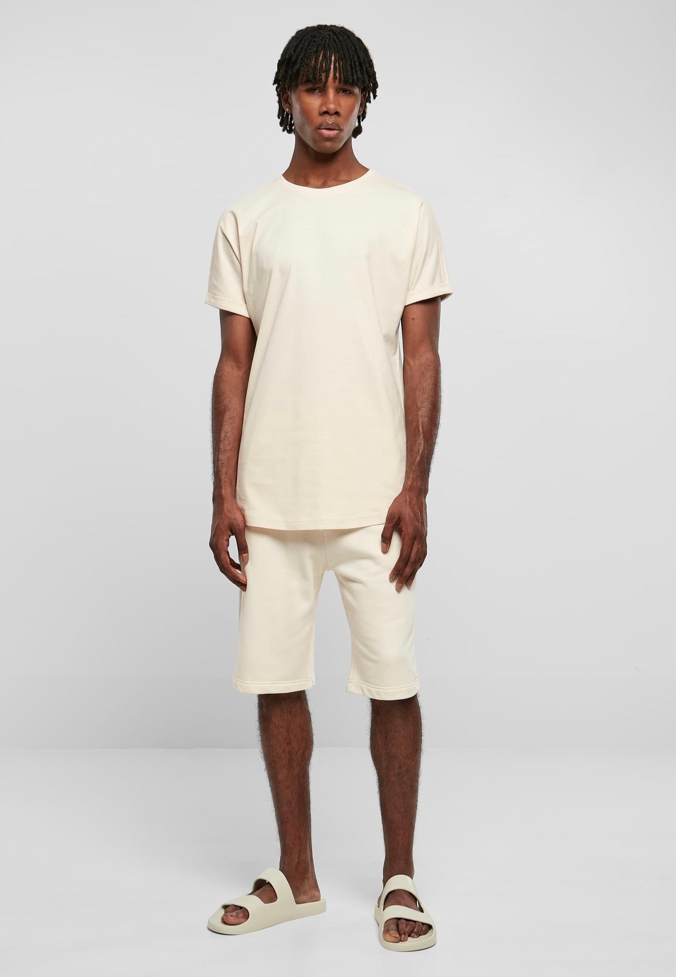 Urban Classics - Long Shaped Turnup Whitesand - T-Shirt | Men-Image