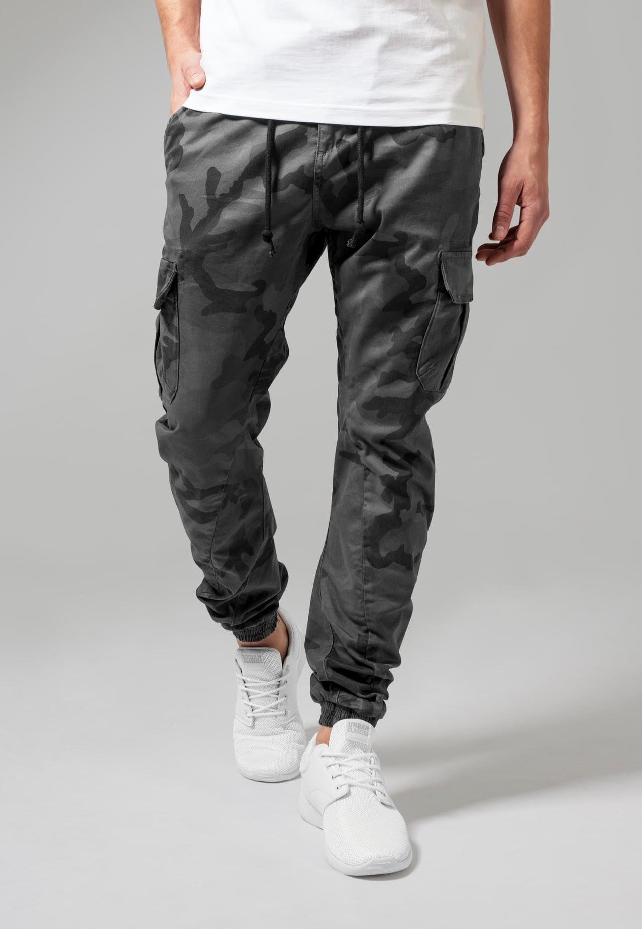 Urban Classics - Camo Cargo Grey Camouflage - Pants | Men-Image