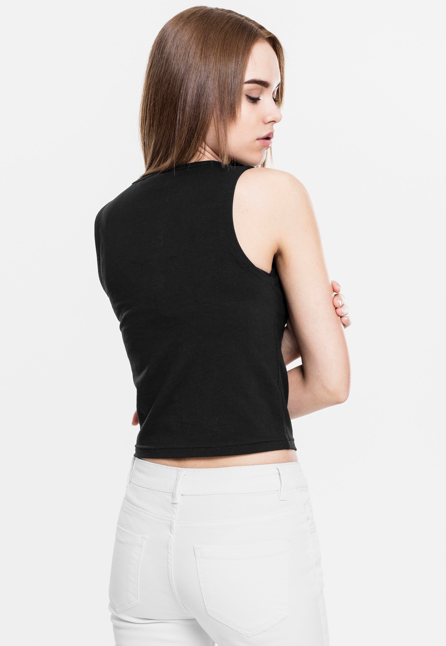 Urban Classics - Lace Up Cropped Black - Top | Women-Image