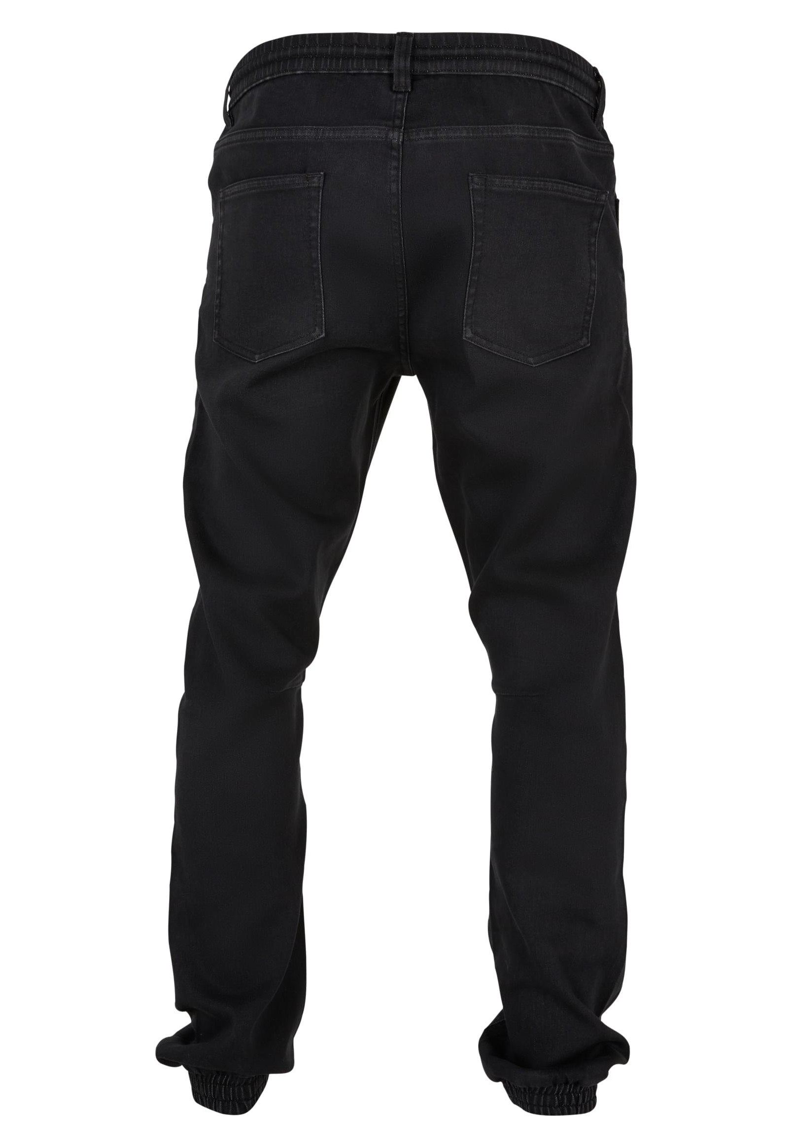 Urban Classics - Knitted Denim Realblack Washed - Pants | Men-Image