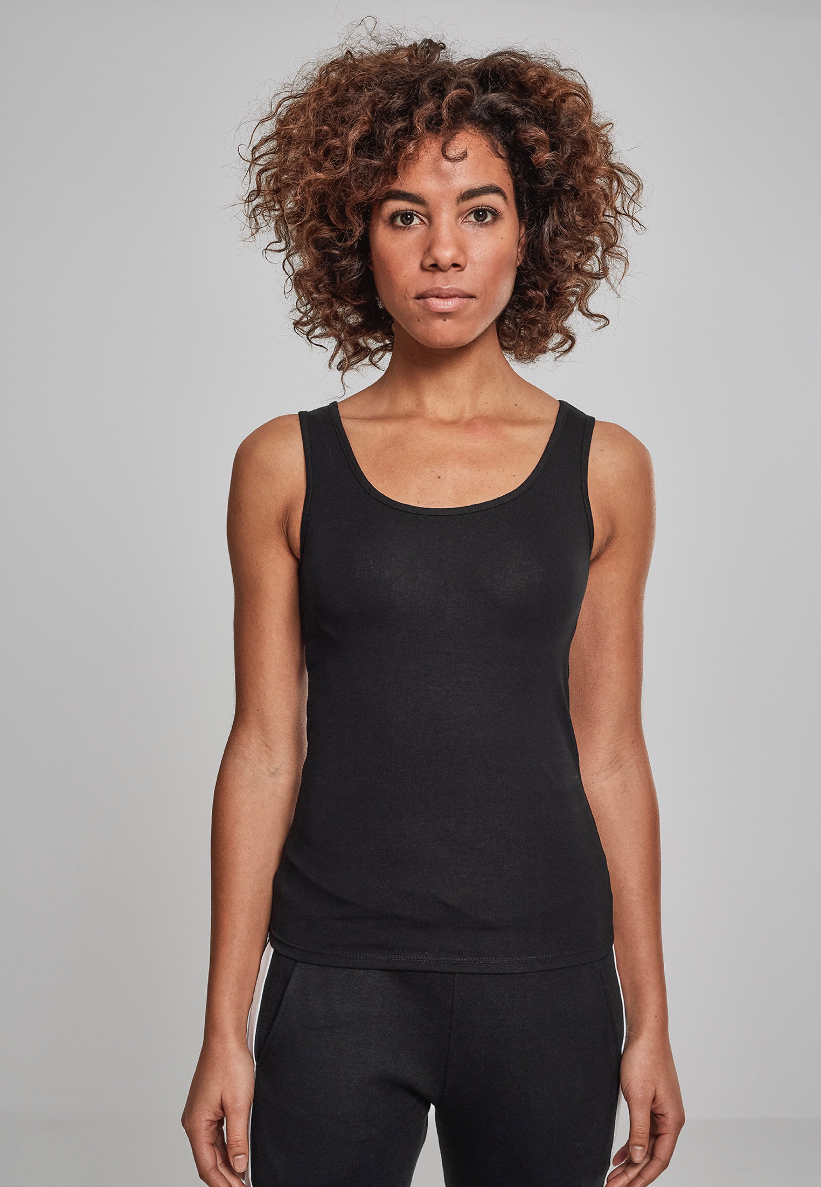 Urban Classics - Basic Stretch Pack Of 2 Black - Tank | Women-Image