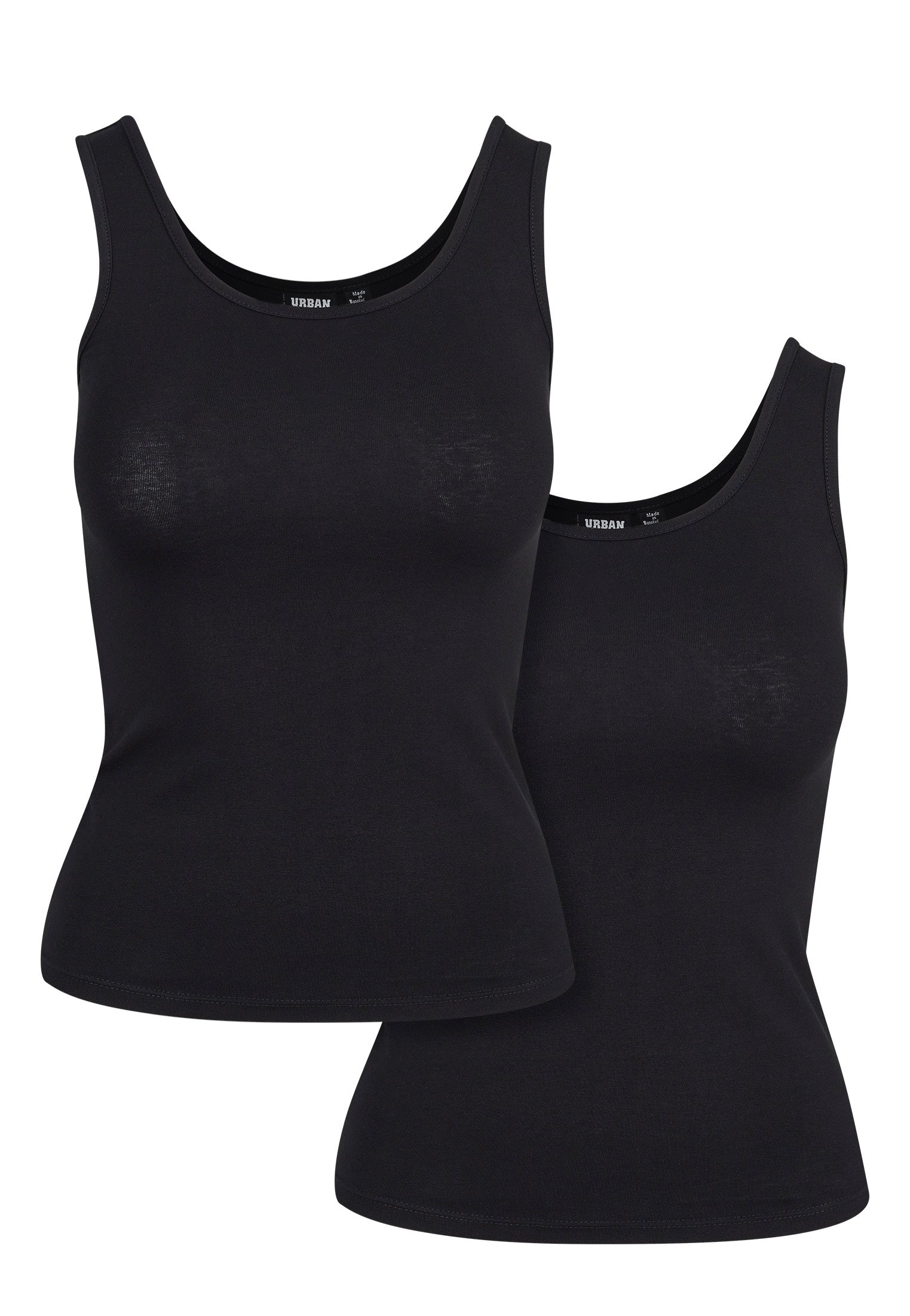 Urban Classics - Basic Stretch Pack Of 2 Black - Tank | Women-Image