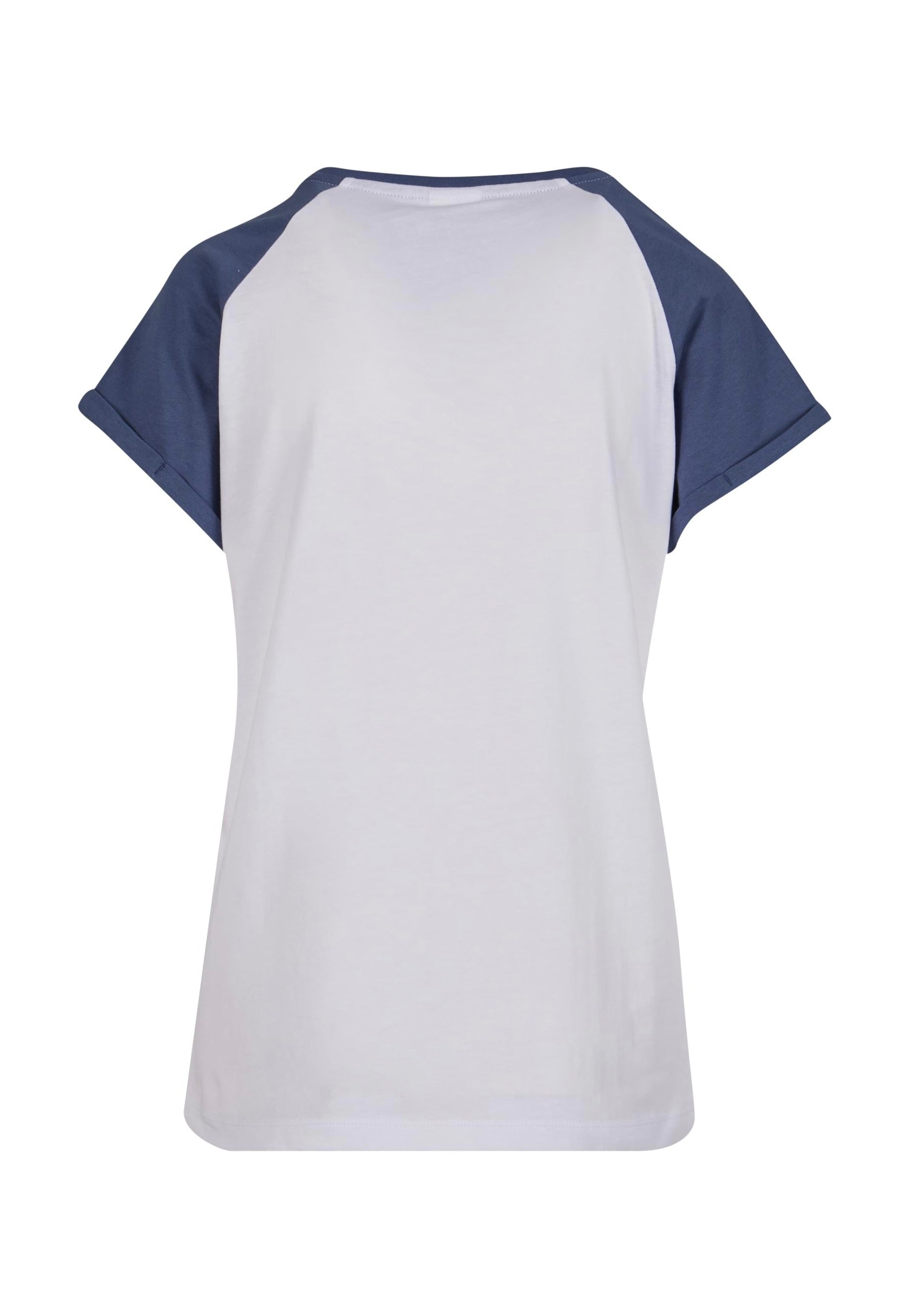 Urban Classics - Ladies Contrast Raglan White/Vintageblue - T-Shirt | Women-Image