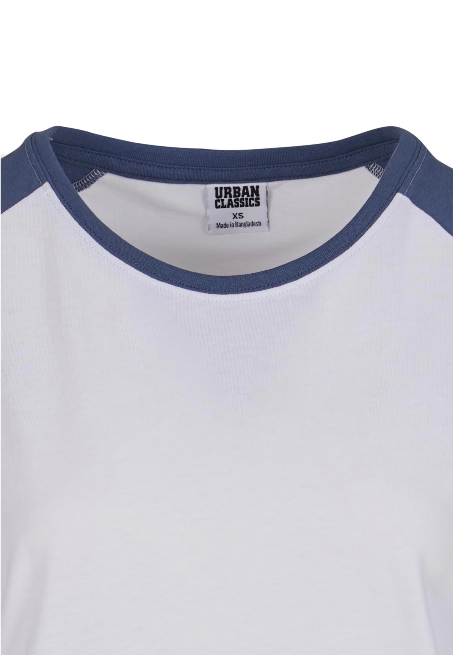 Urban Classics - Ladies Contrast Raglan White/Vintageblue - T-Shirt | Women-Image