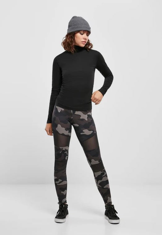 Urban Classics - Ladies Tech Mesh Darkcamo/Black - Leggings | Women-Image