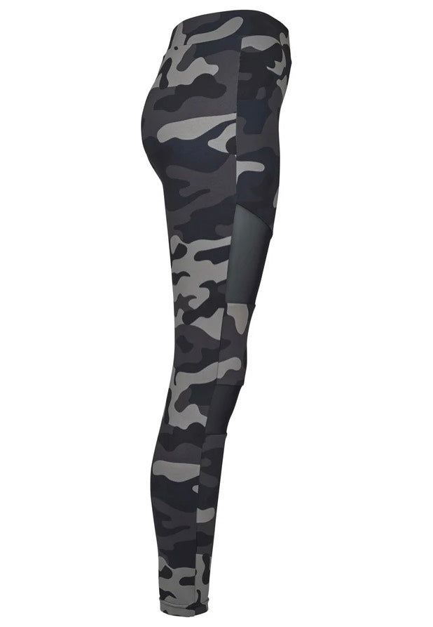 Urban Classics - Ladies Tech Mesh Darkcamo/Black - Leggings | Women-Image