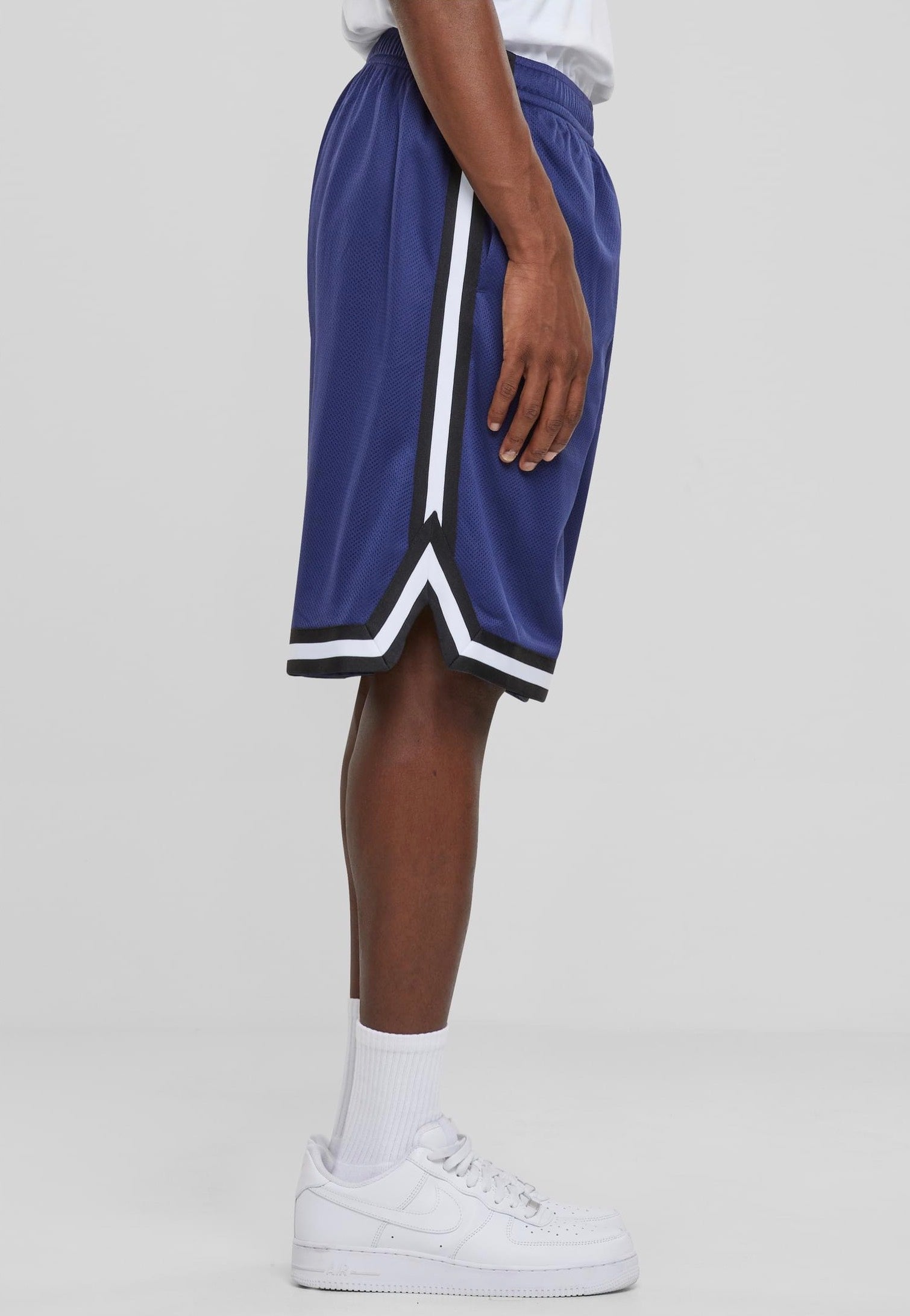 Urban Classics - Stripes Mesh Darkblue/Black/White - Shorts | Men-Image