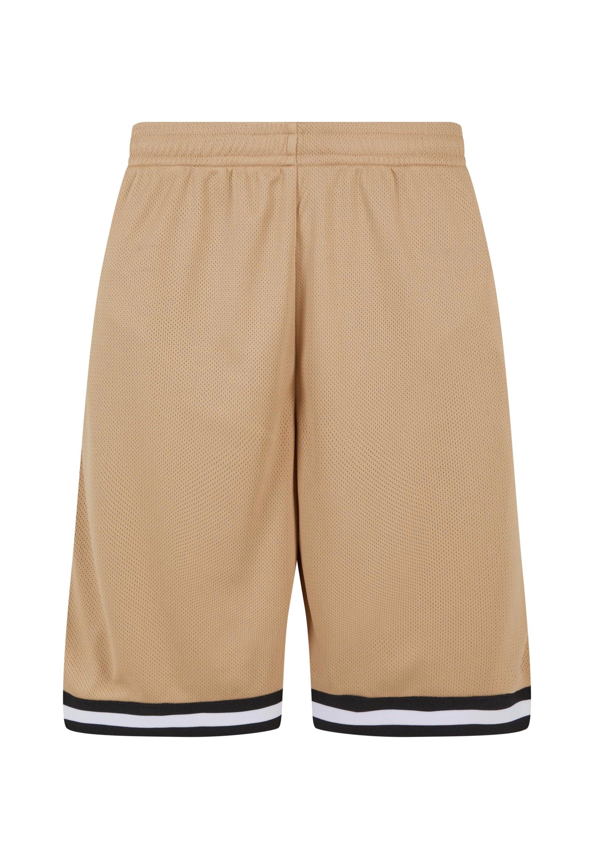 Urban Classics - Stripes Mesh Unionbeige/Black/White - Shorts | Men-Image