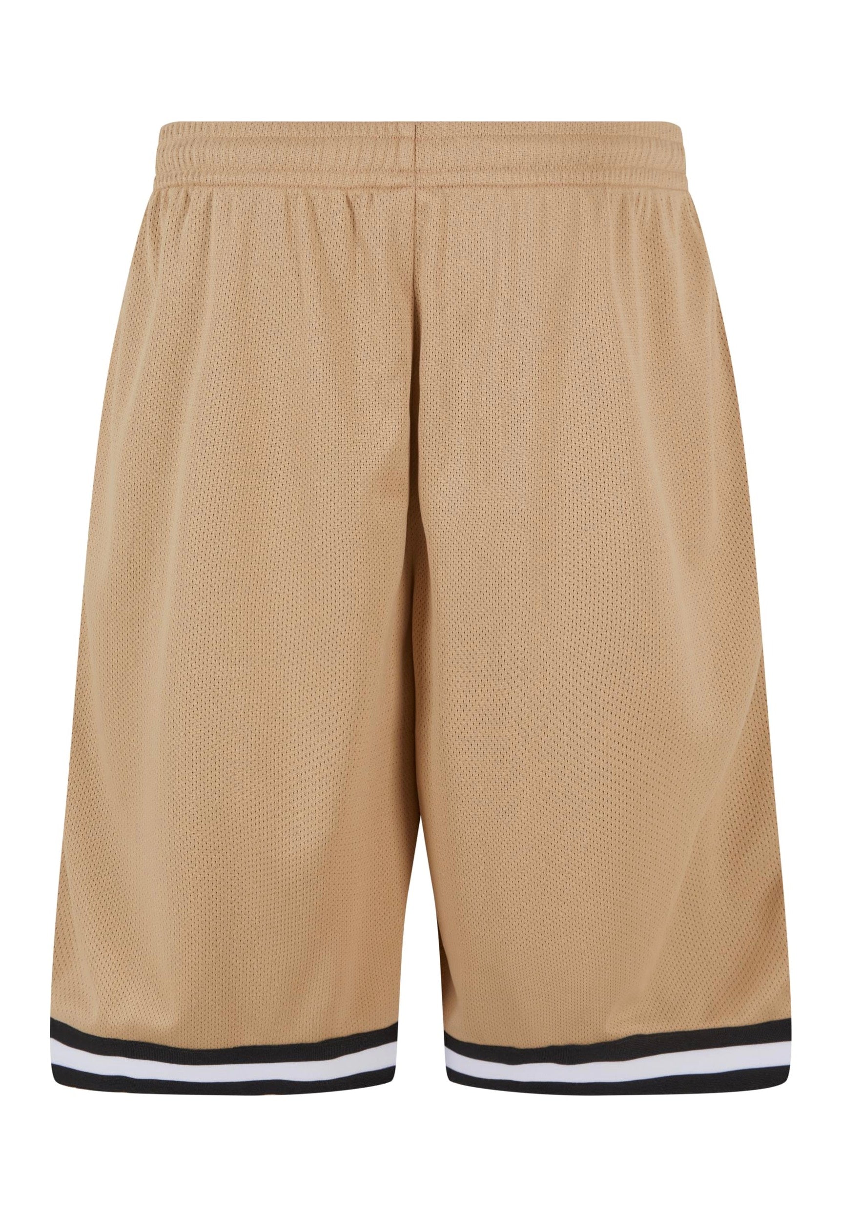 Urban Classics - Stripes Mesh Unionbeige/Black/White - Shorts | Men-Image