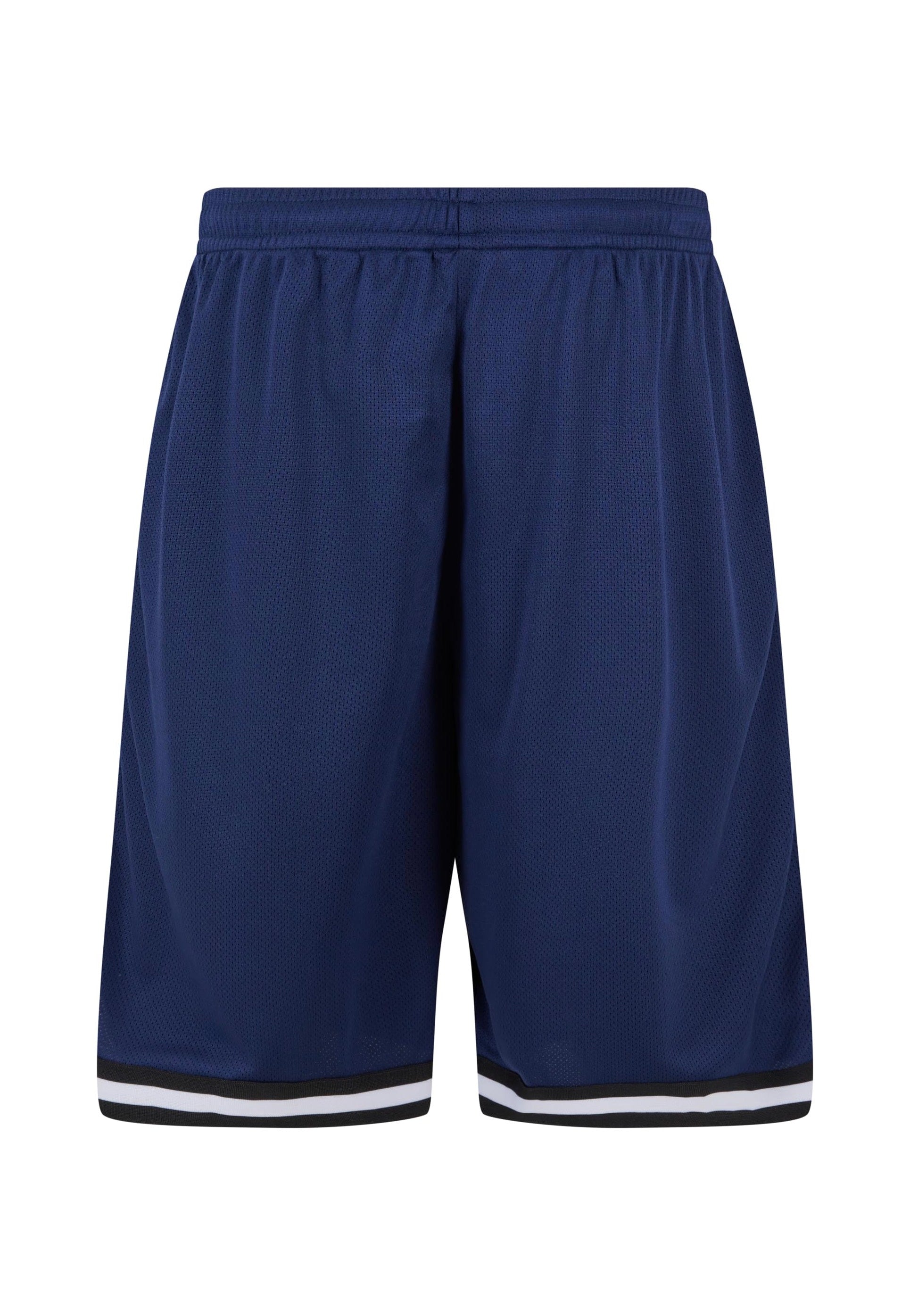 Urban Classics - Stripes Mesh Darkblue/Black/White - Shorts | Men-Image