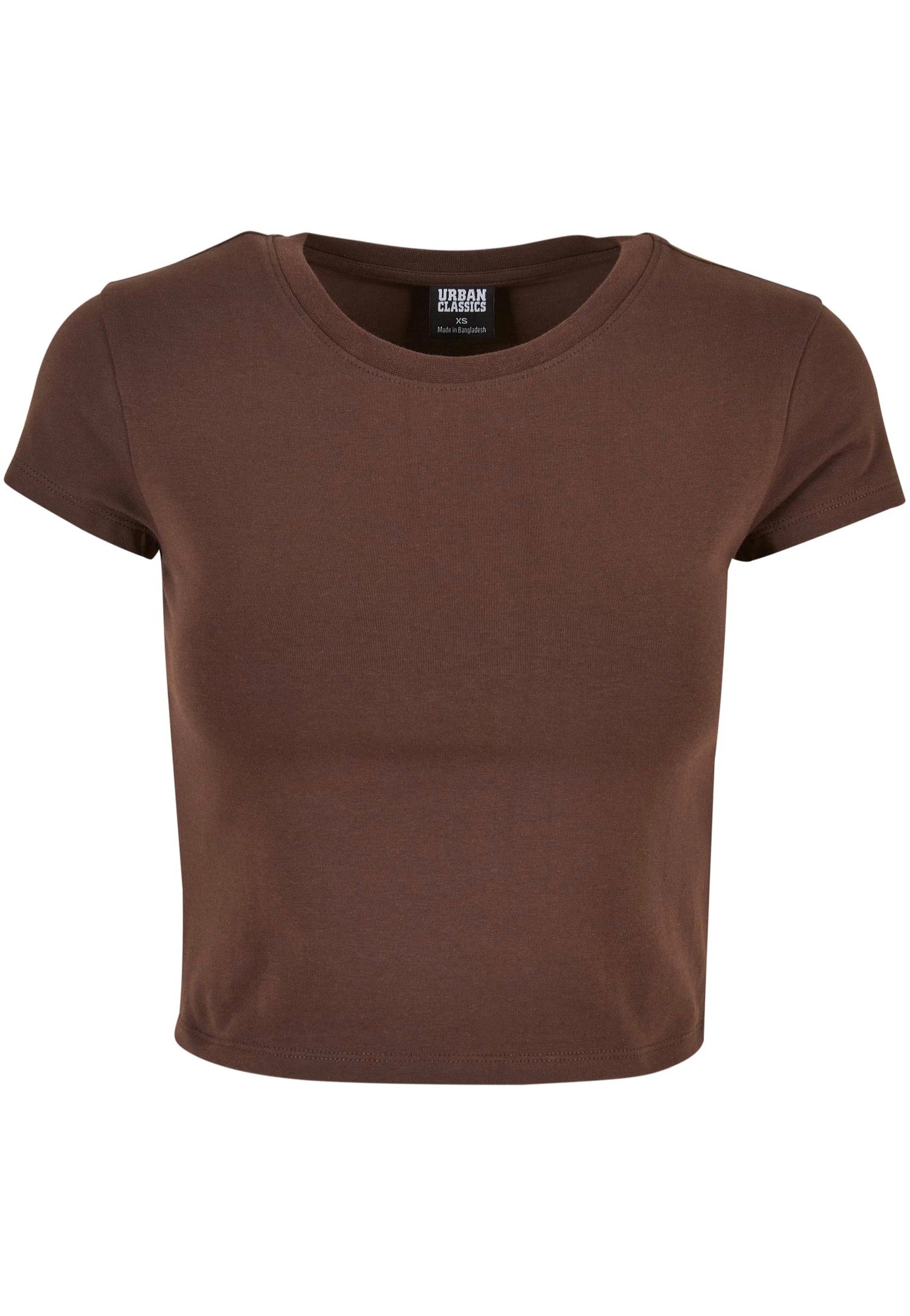 Urban Classics - Ladies Stretch Jersey Cropped Brown - T-Shirt | Women-Image