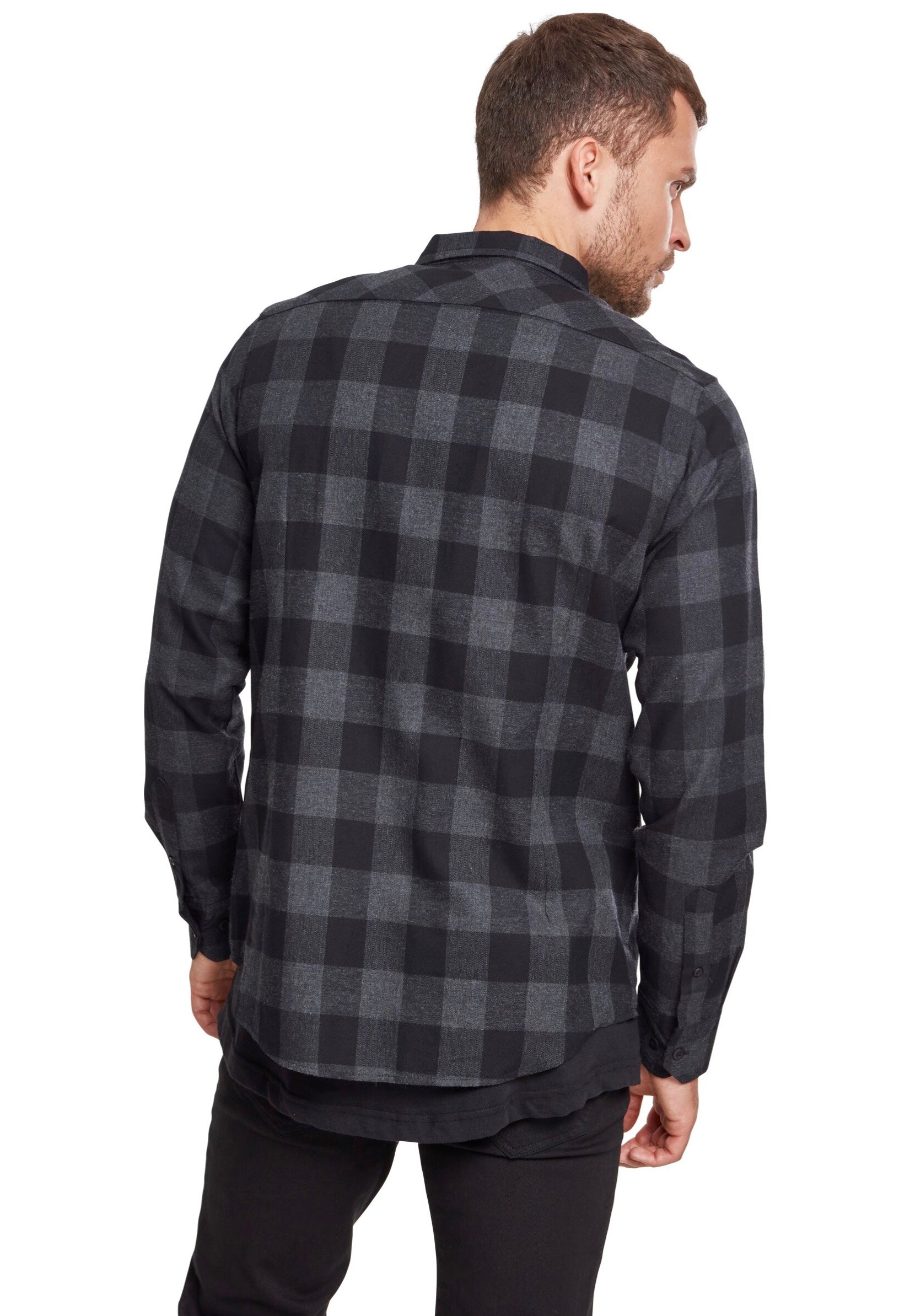 Urban Classics - Checked Flanell Black/Charcoal - Shirt | Men-Image