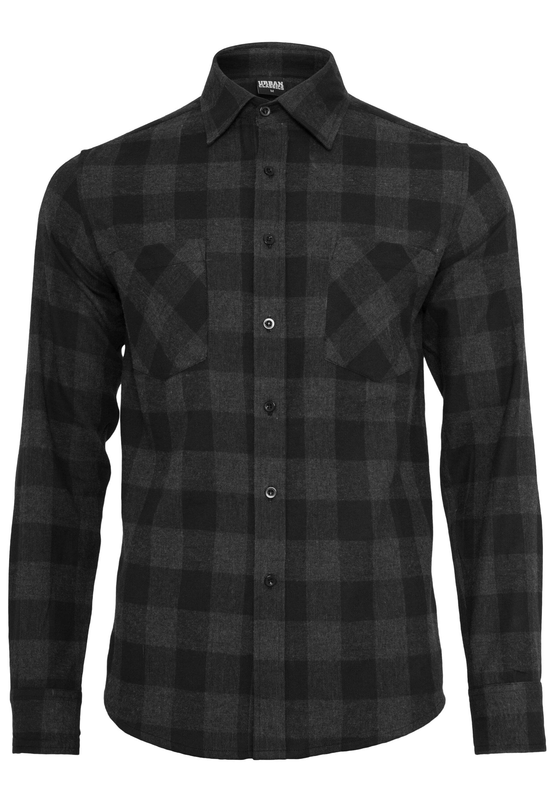 Urban Classics - Checked Flanell Black/Charcoal - Shirt | Men-Image