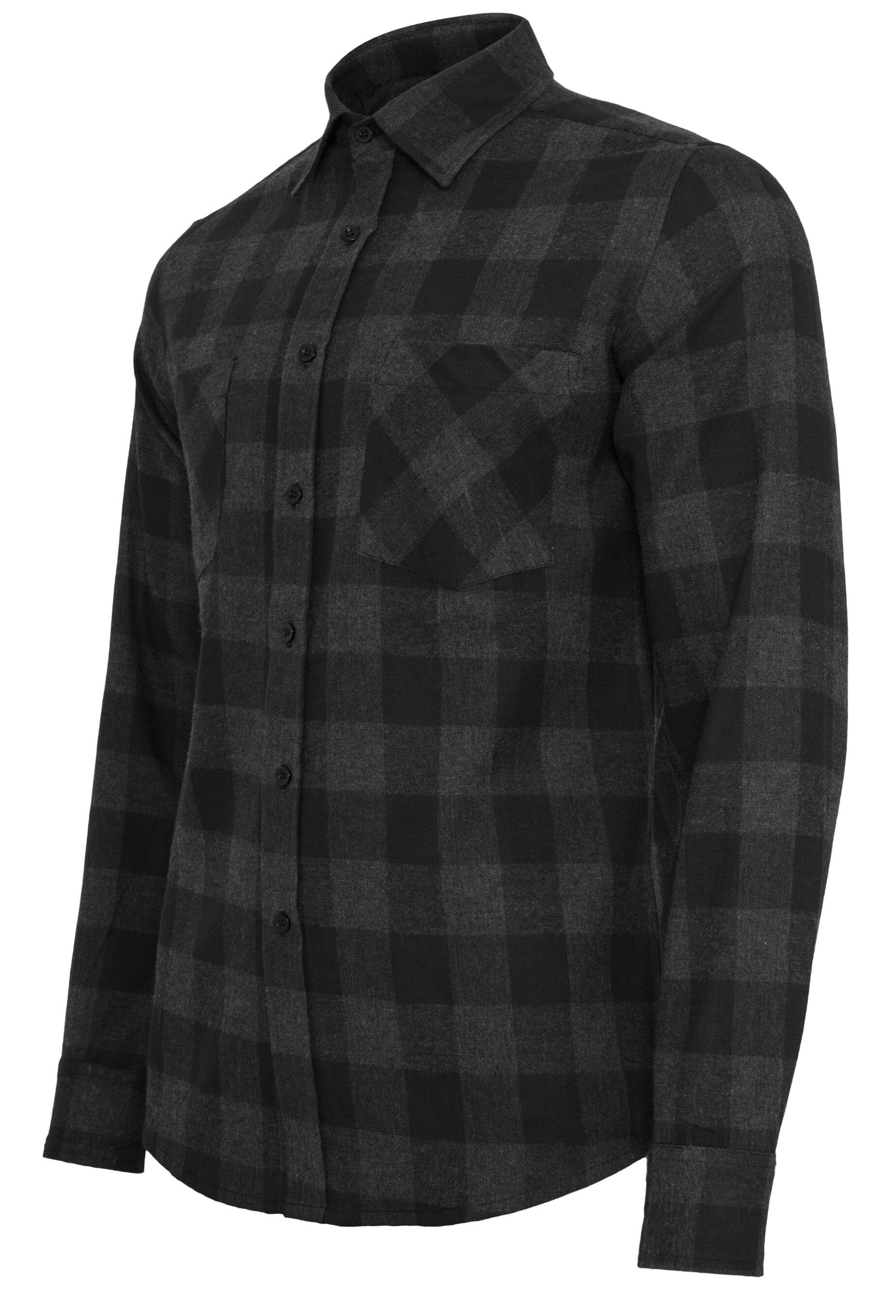 Urban Classics - Checked Flanell Black/Charcoal - Shirt | Men-Image