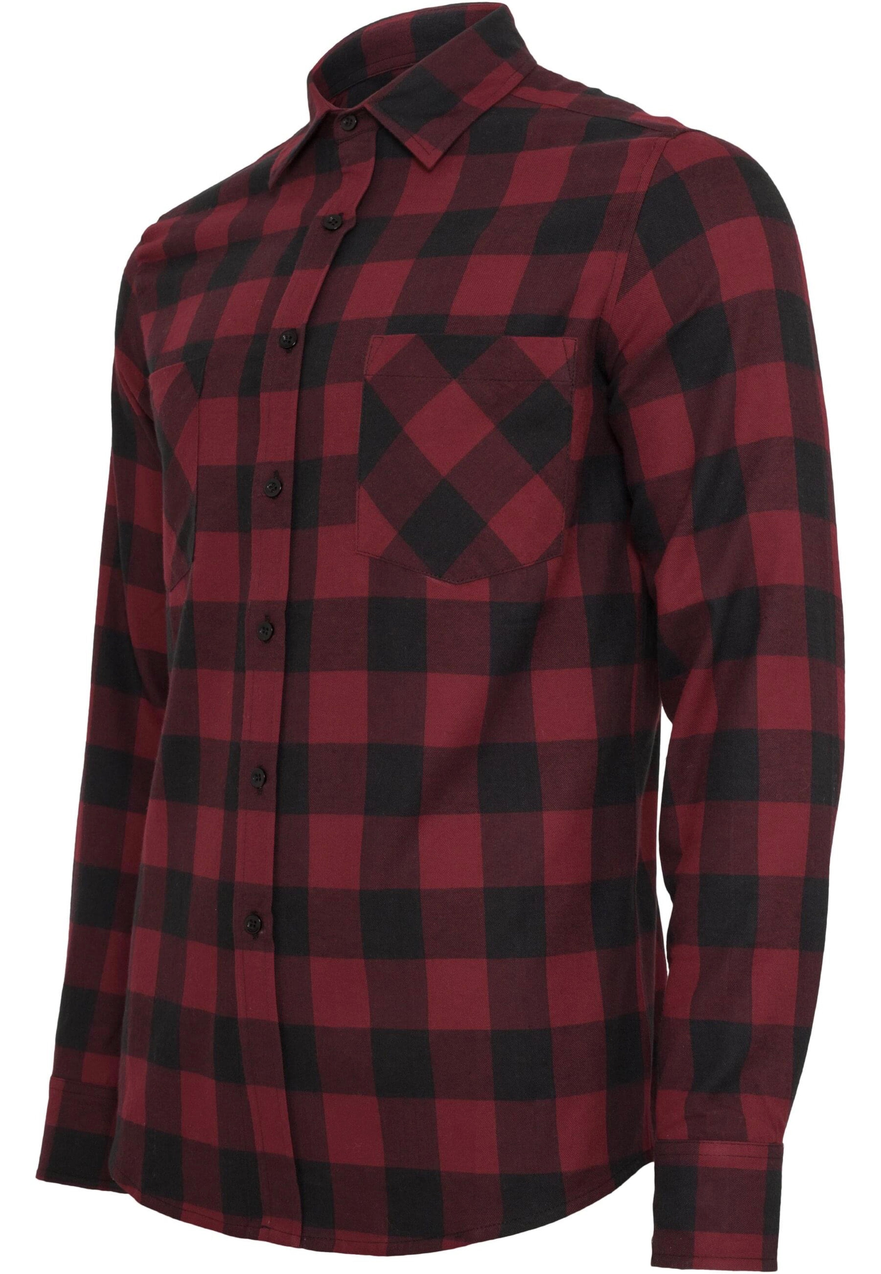 Urban Classics - Checked Flanell Black/Burgundy - Shirt | Men-Image