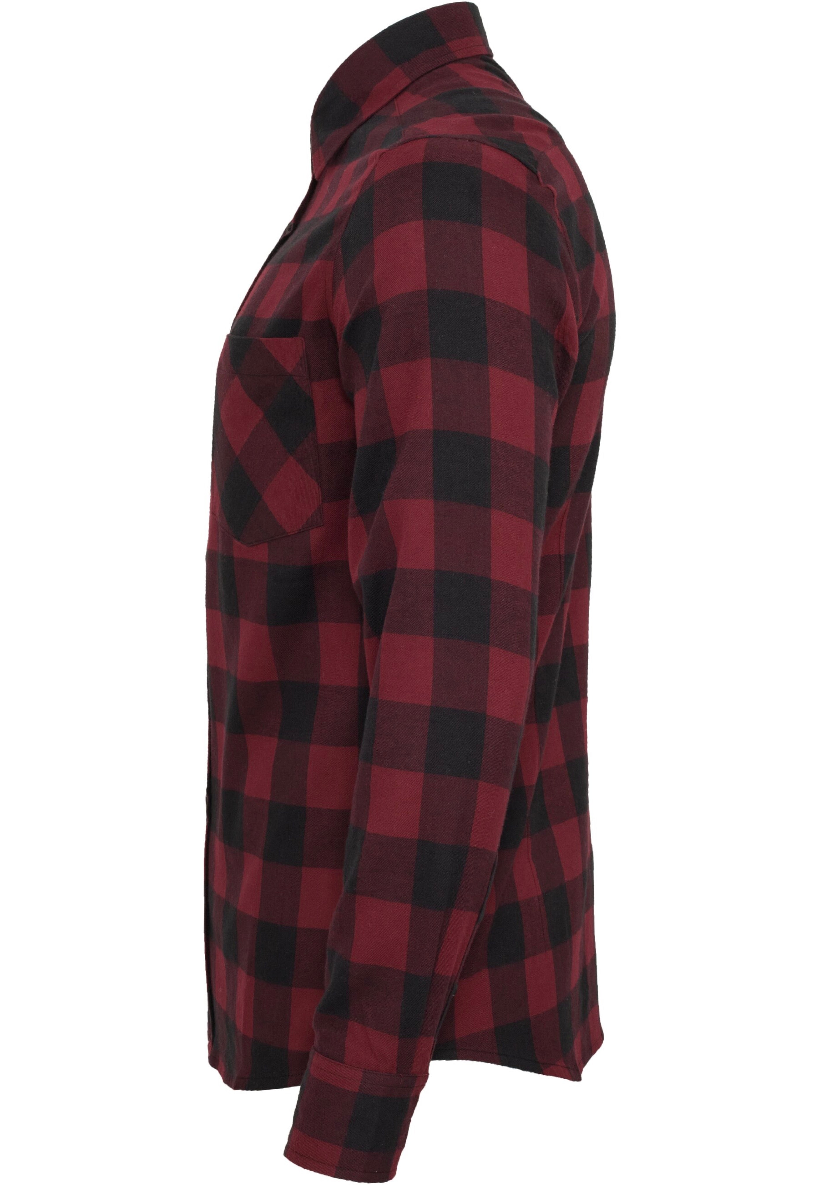 Urban Classics - Checked Flanell Black/Burgundy - Shirt | Men-Image