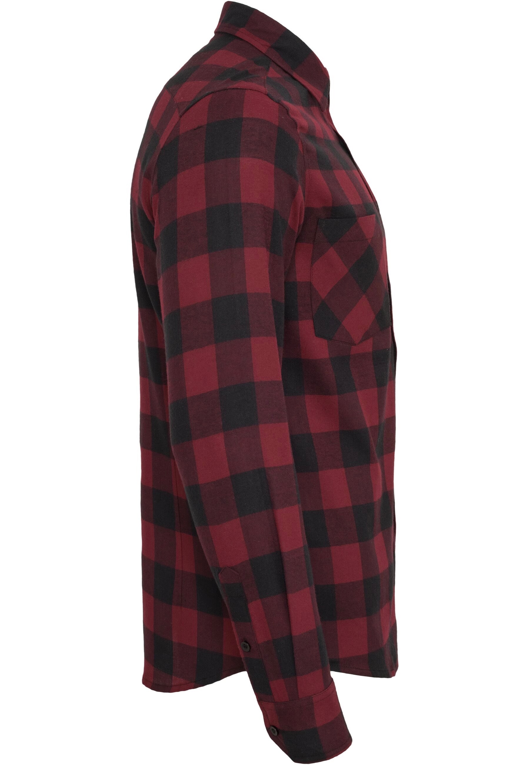 Urban Classics - Checked Flanell Black/Burgundy - Shirt | Men-Image