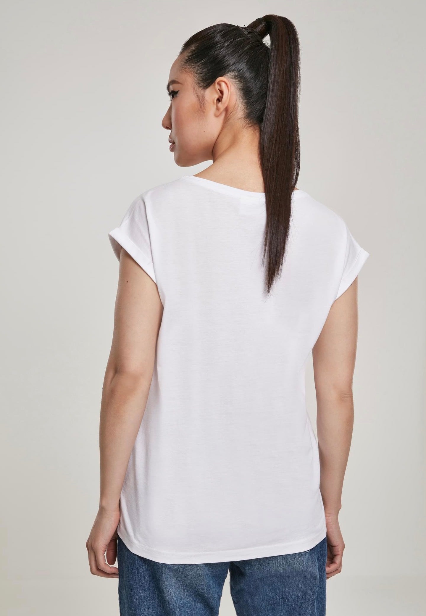 Urban Classics - Ladies Organic Extended Shoulder White - T-Shirt | Women-Image