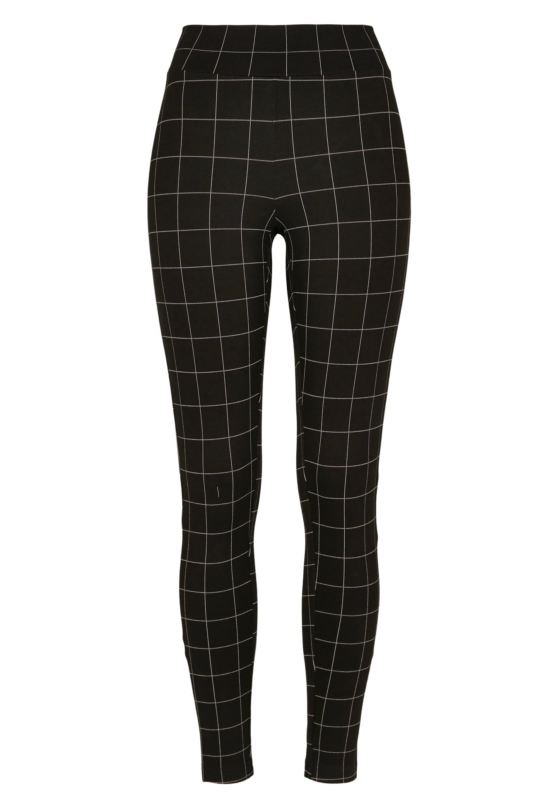 Urban Classics - Check High Waist Black/White - Leggings | Women-Image