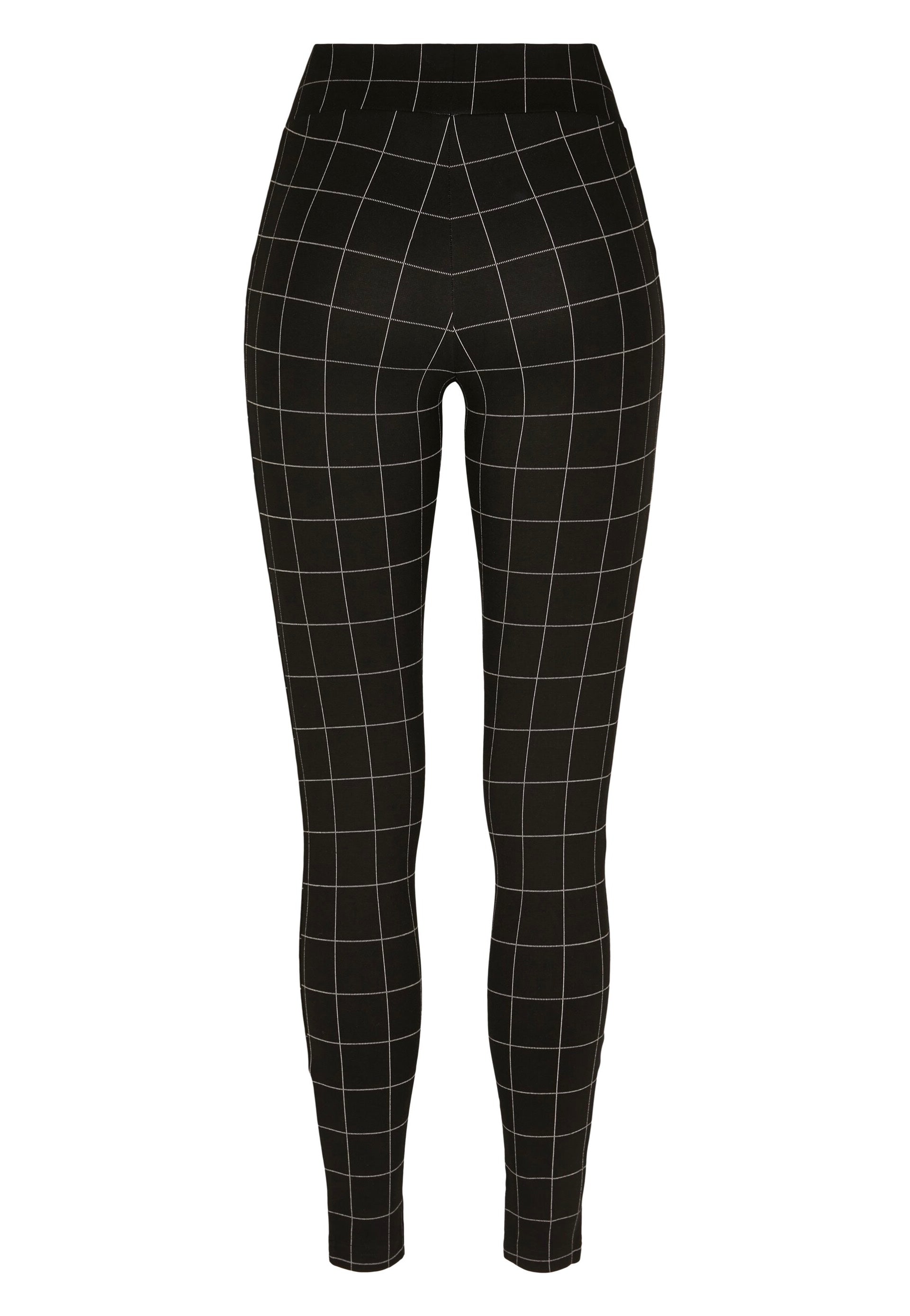 Urban Classics - Check High Waist Black/White - Leggings | Women-Image