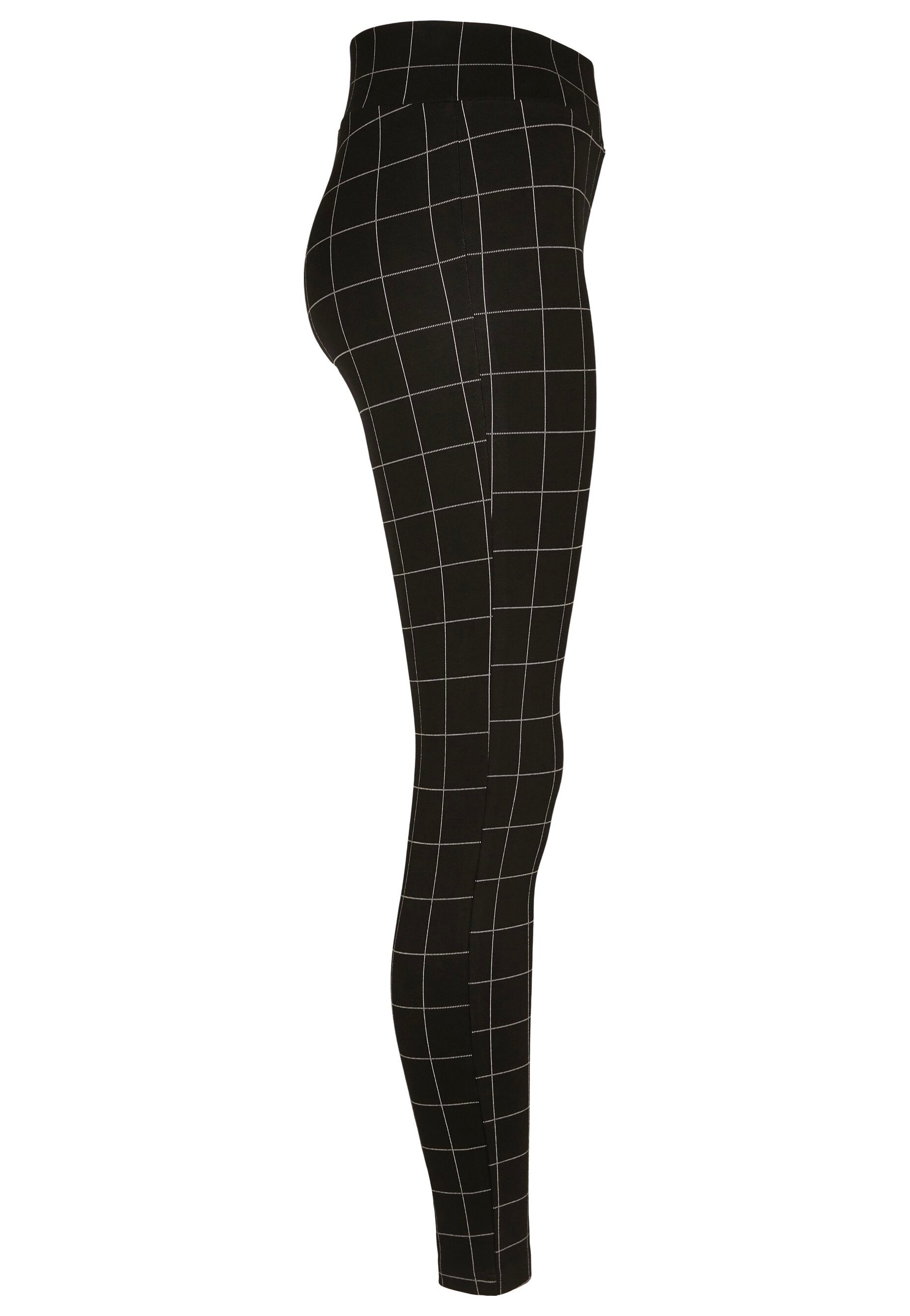 Urban Classics - Check High Waist Black/White - Leggings | Women-Image