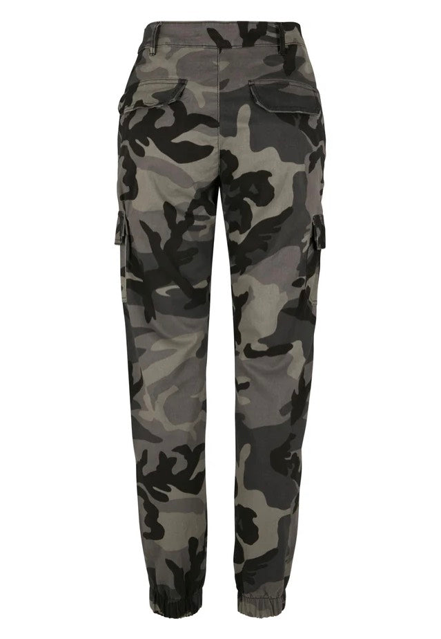 Urban Classics - Ladies High Waist Darkcamo/Black - Pants | Women-Image