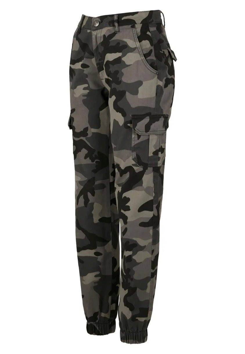 Urban Classics - Ladies High Waist Darkcamo/Black - Pants | Women-Image