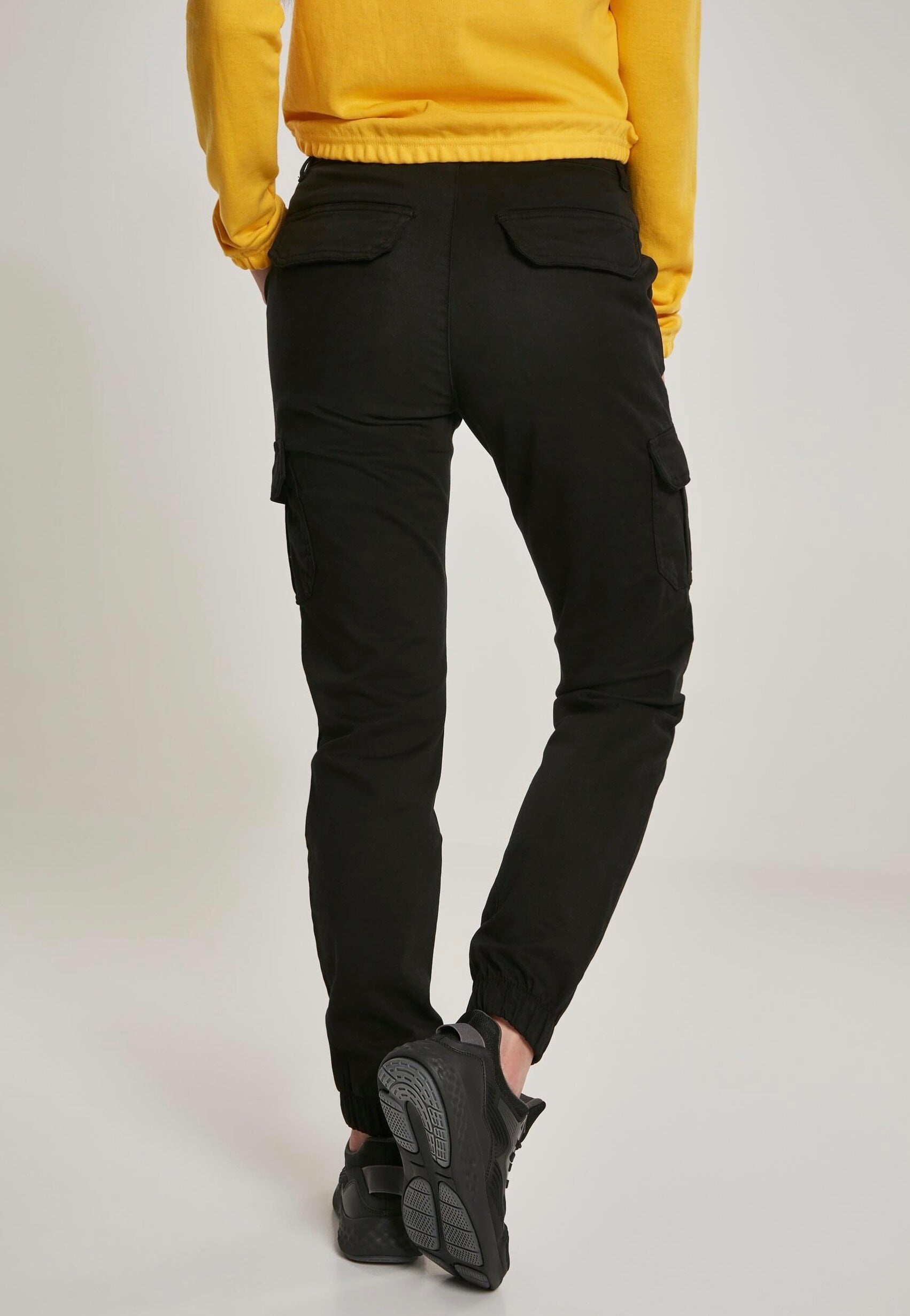 Urban Classics - Ladies High Waist Cargo Black - Pants | Women-Image