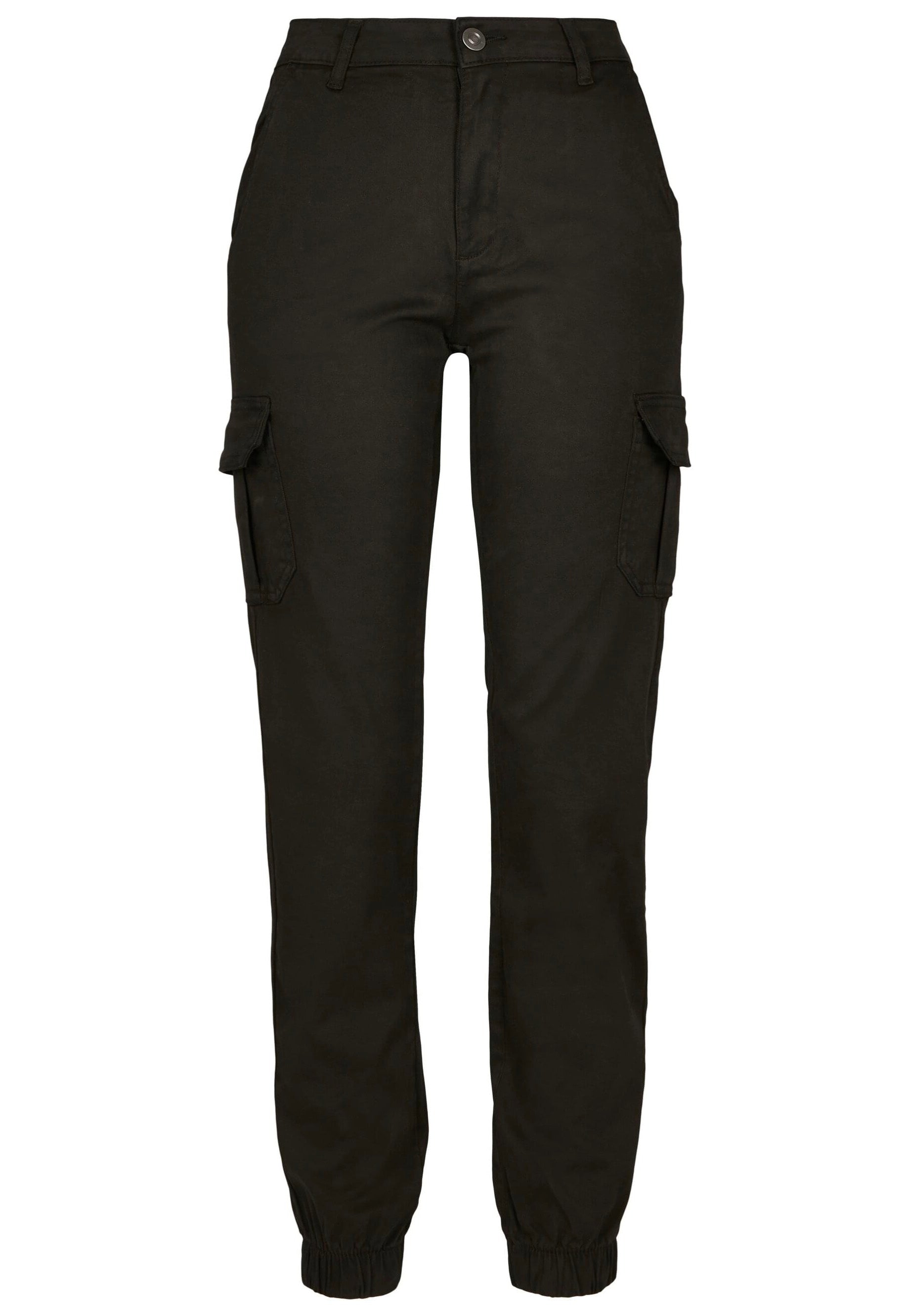 Urban Classics - Ladies High Waist Cargo Black - Pants | Women-Image