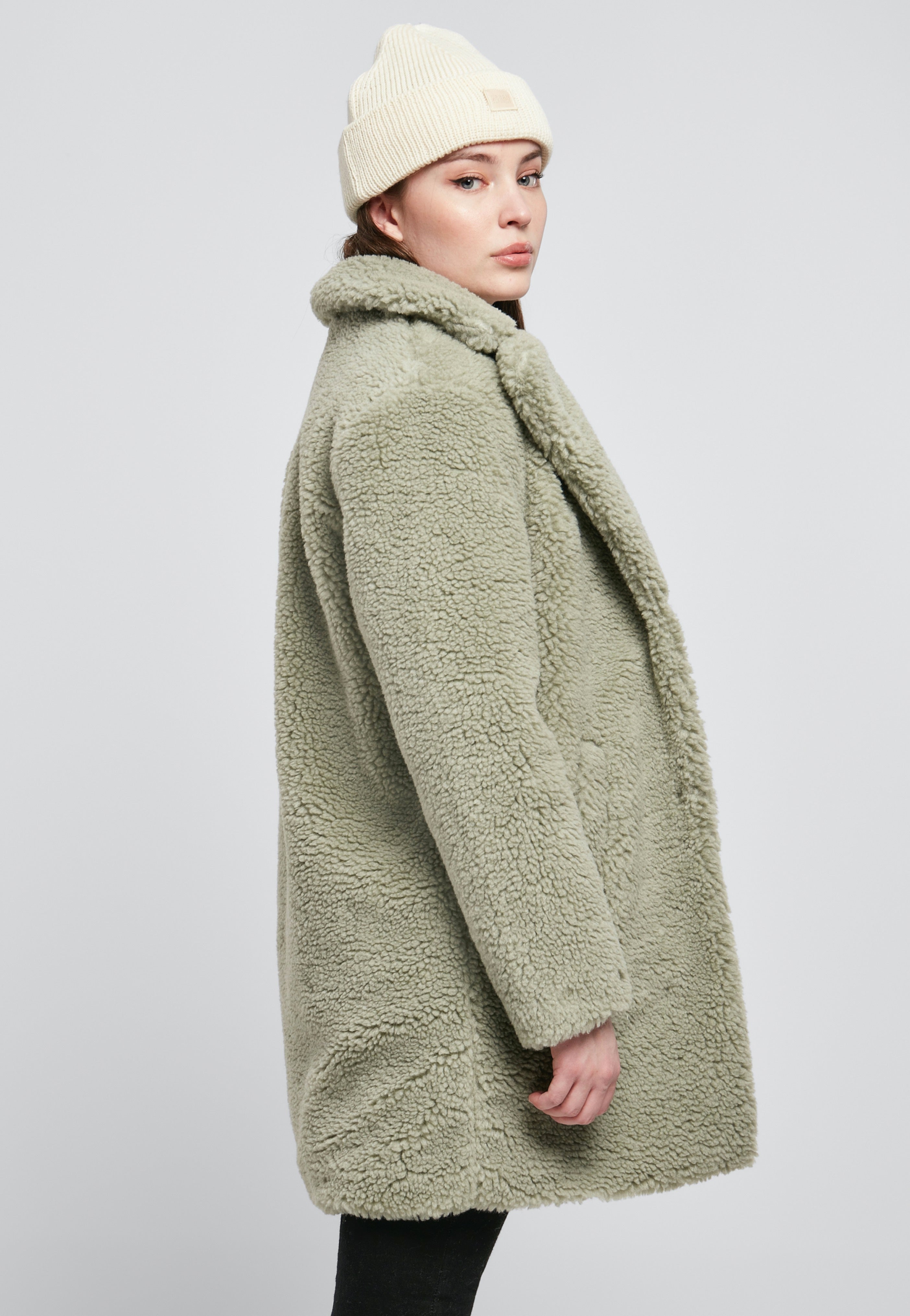 Urban Classics - Ladies Oversized Sherpa Soft Salvia - Jacket | Women-Image