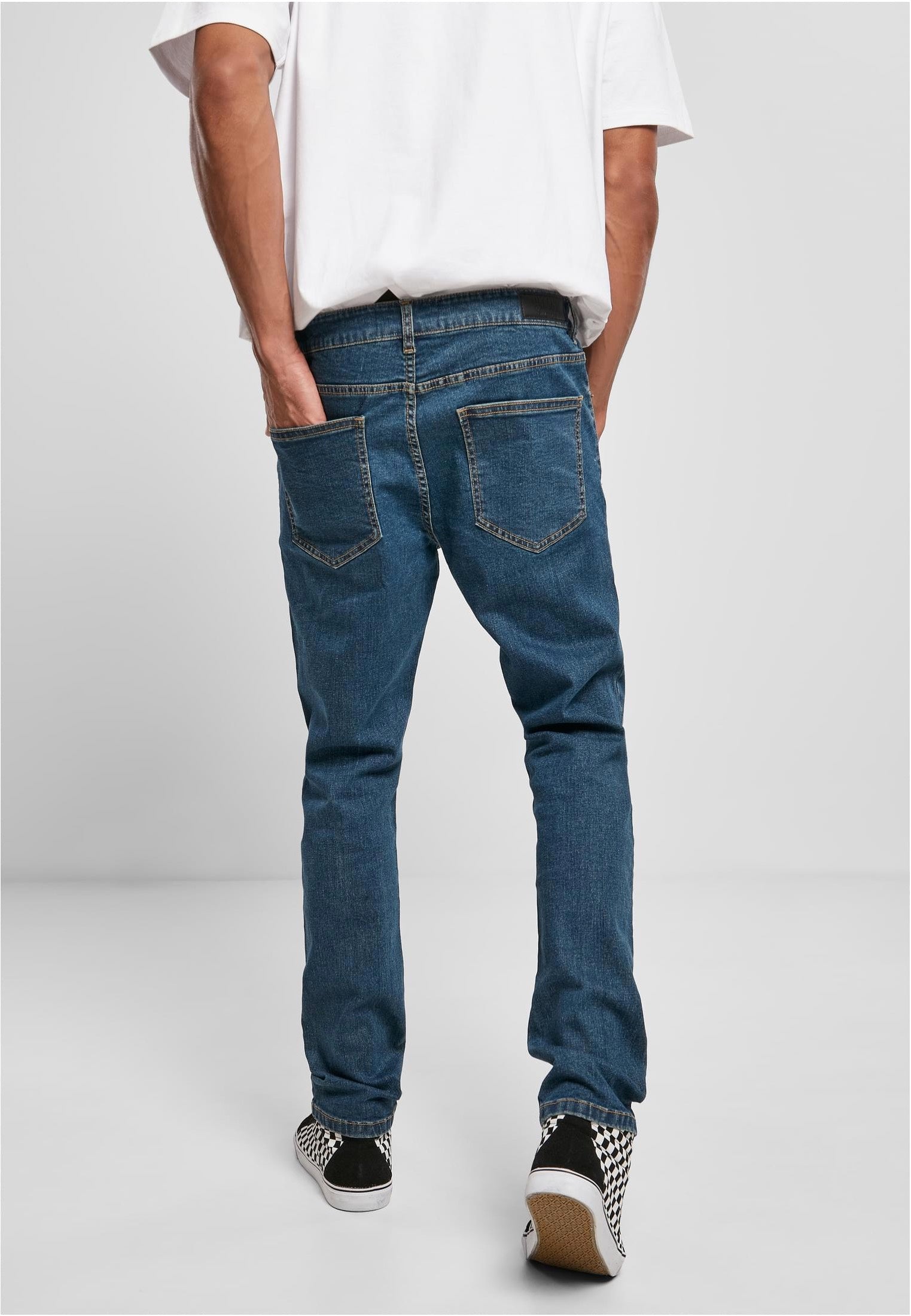 Urban Classics - Slim Fit Mid Indigo Washed - Jeans | Men-Image