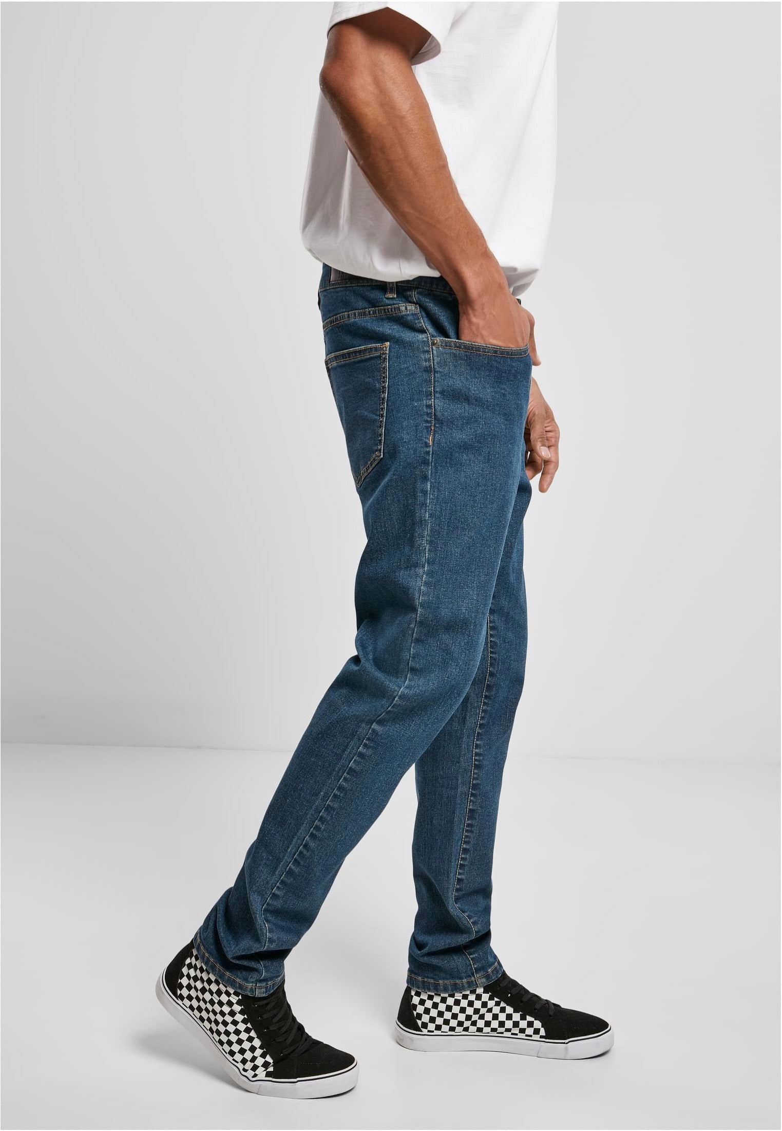 Urban Classics - Slim Fit Mid Indigo Washed - Jeans | Men-Image