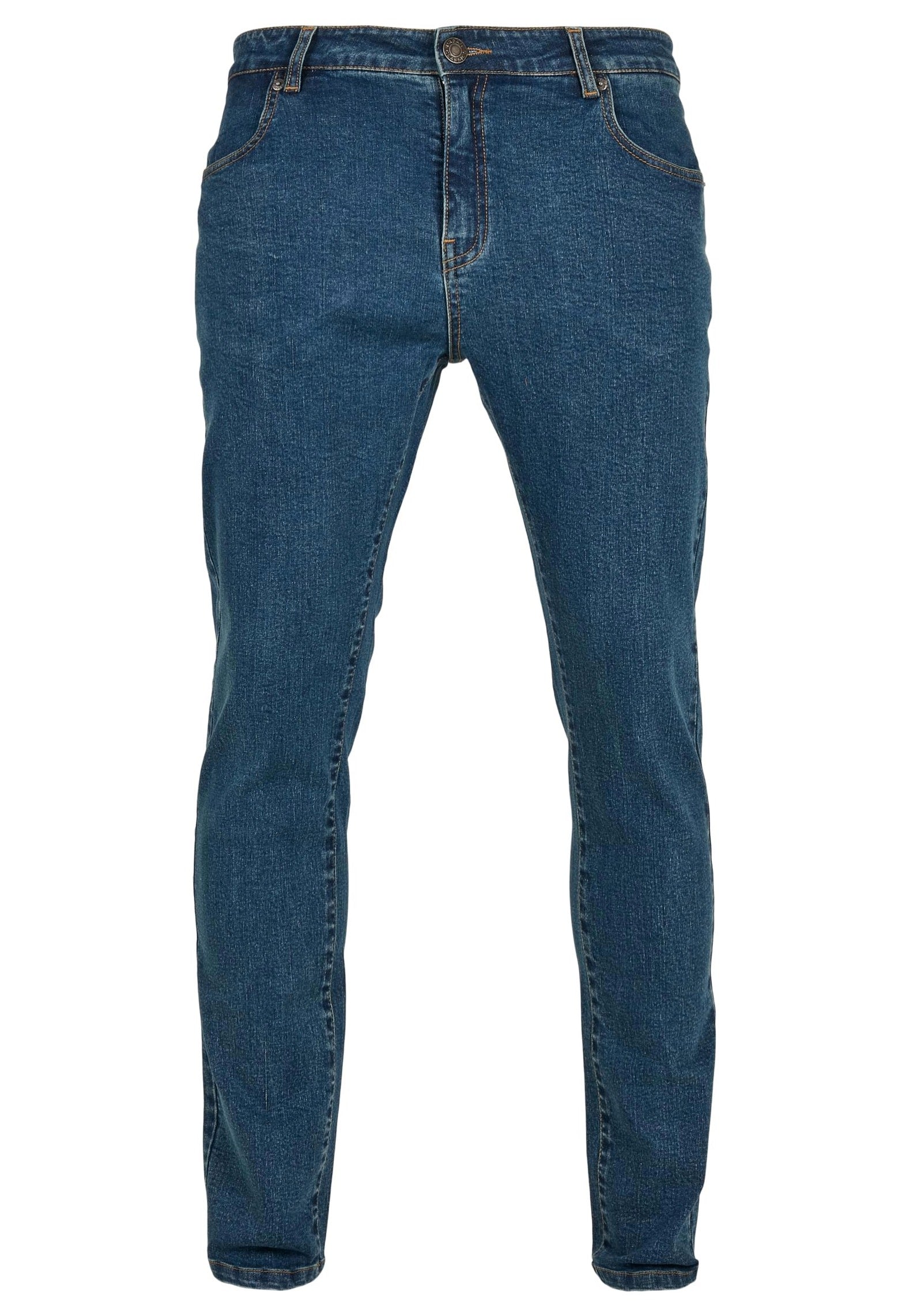 Urban Classics - Slim Fit Mid Indigo Washed - Jeans | Men-Image