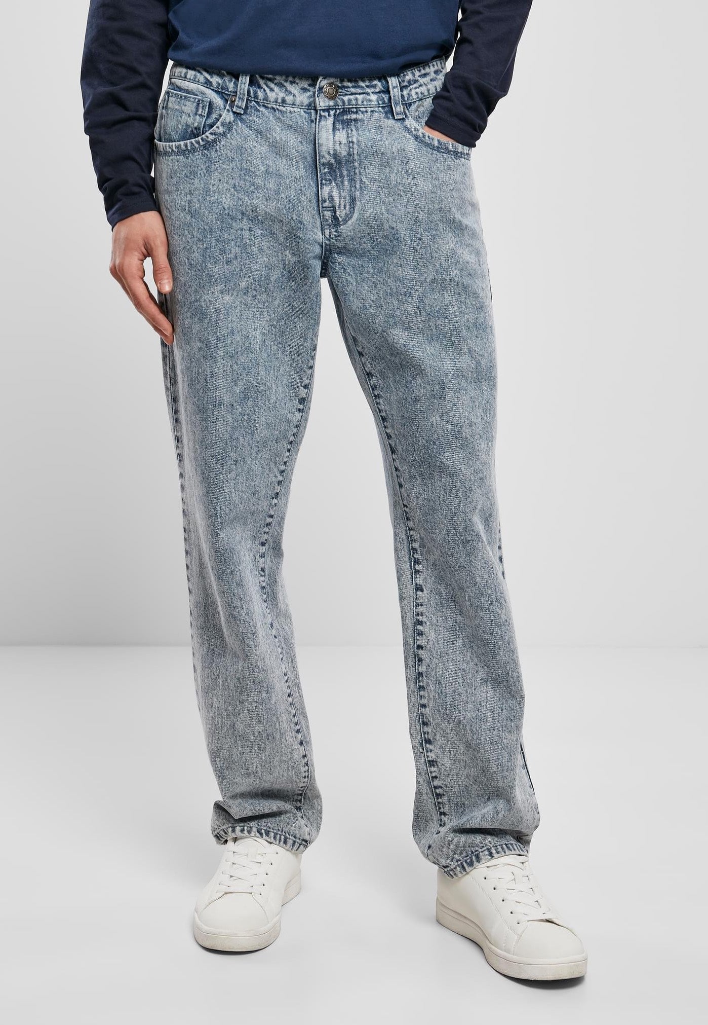 Urban Classics - Loose Fit Light Skyblue Acid Washed - Jeans | Men-Image