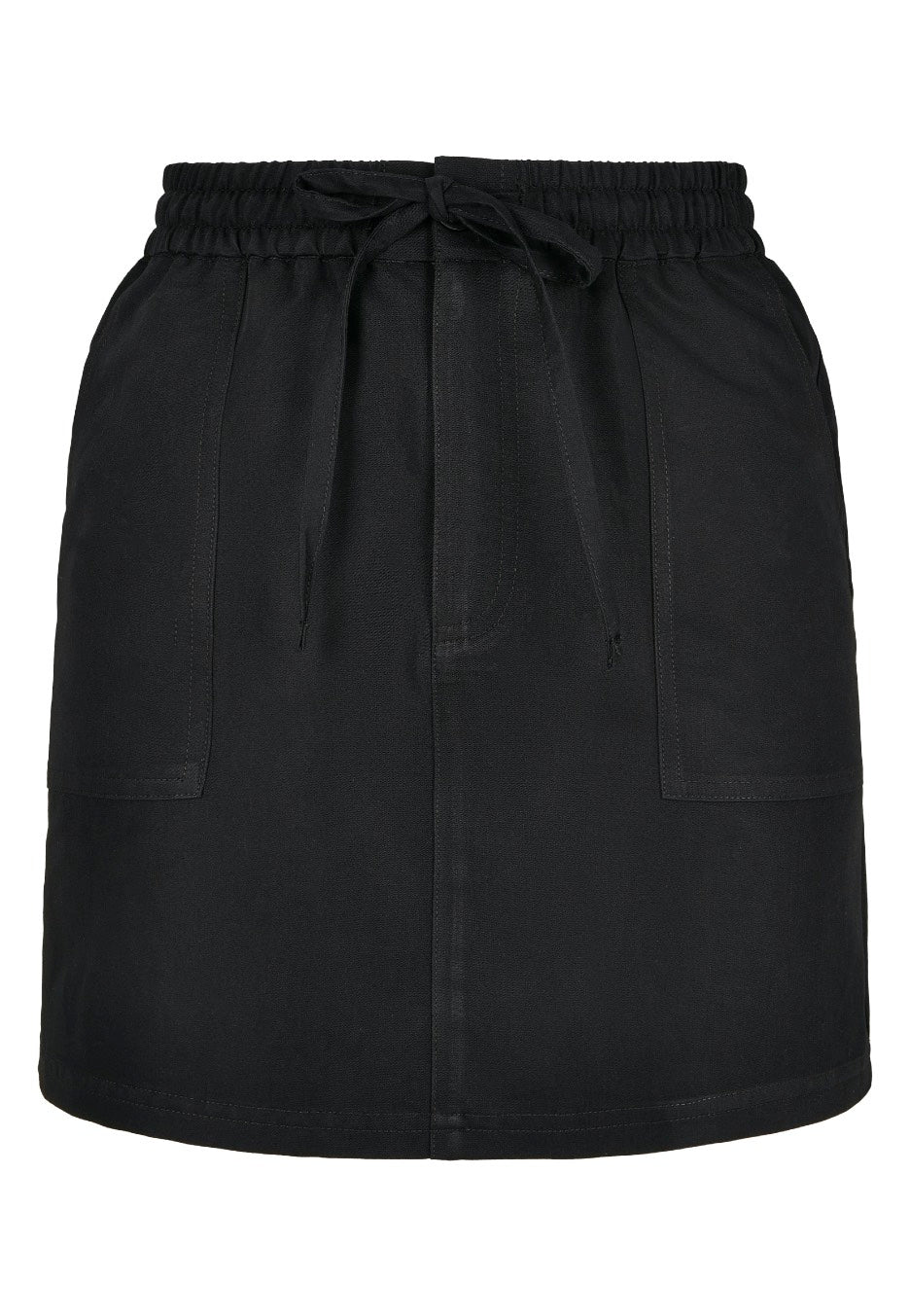 Urban Classics - Ladies Viscose Twill Black - Skirt | Women-Image