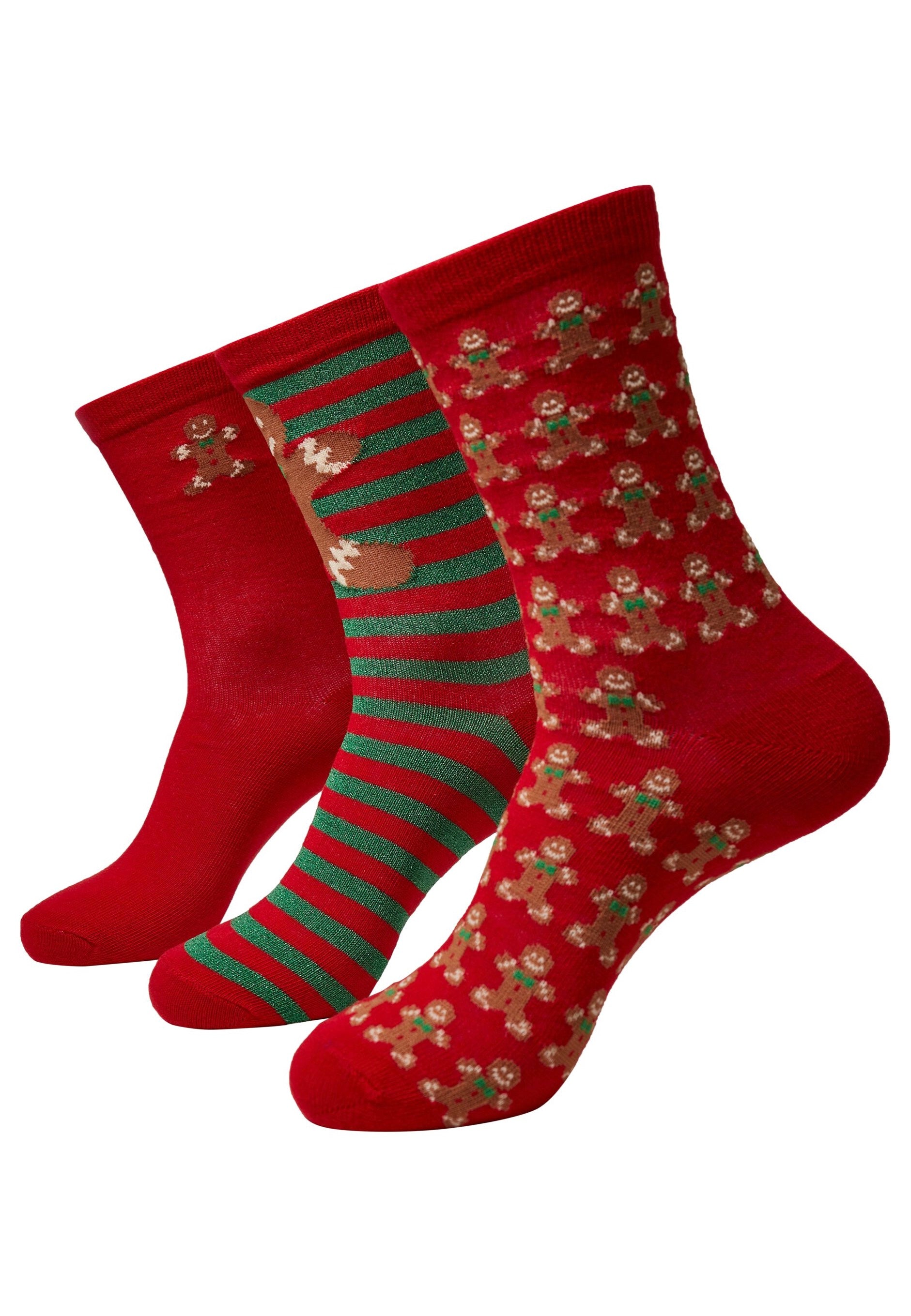 Urban Classics - Gingerbread Lurex 3-Pack - Socks | Neutral-Image